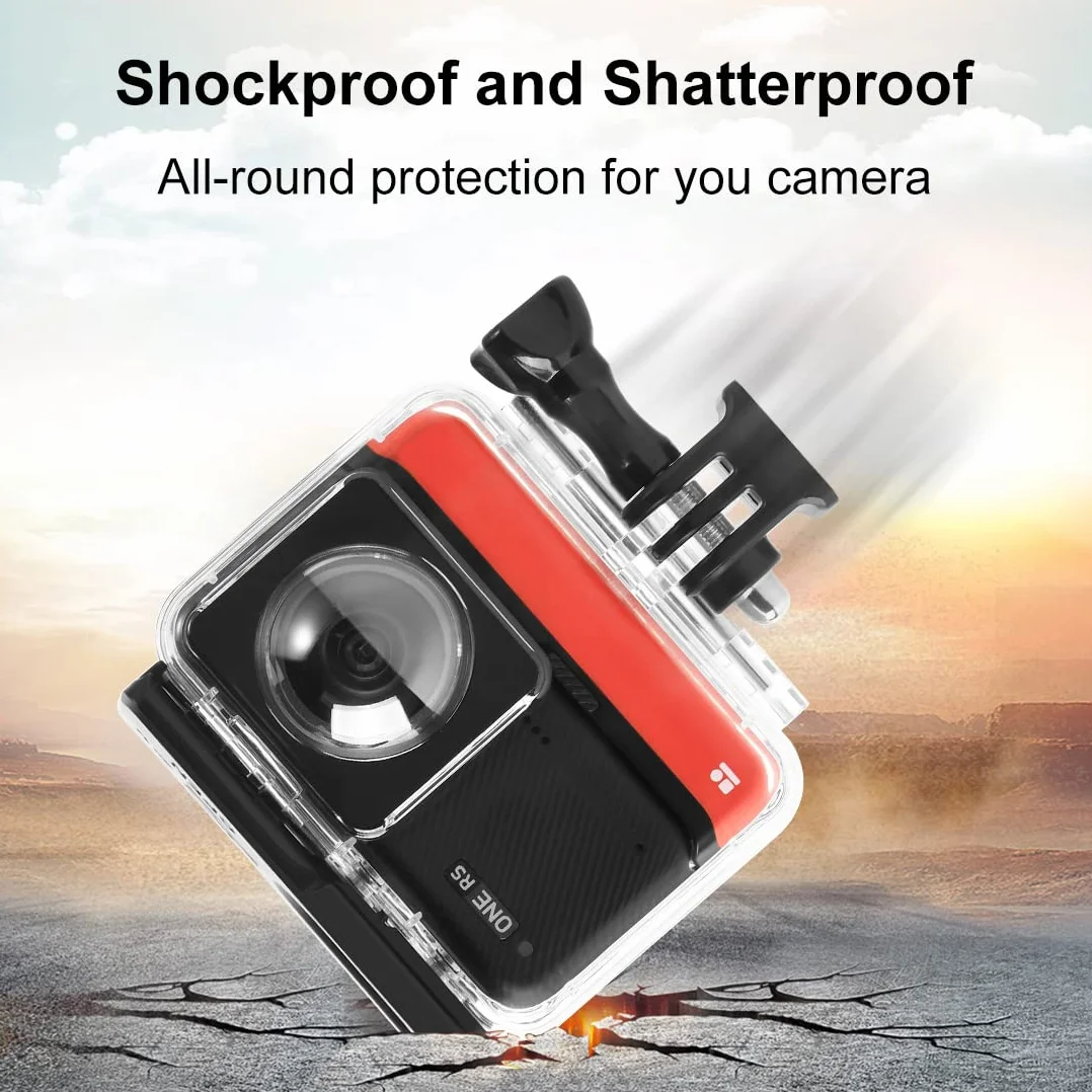 Custodia impermeabile per Insta360 One RS Twin Edition/4K Edizione per Immersioni Subacquee 30M Cover Protettiva (per Twin Edition)
