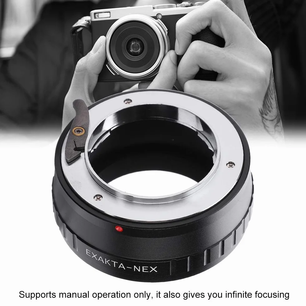 Mugast Adattatore per Adattatore per Obiettivo EXA-NEX Anello Adattatore per Messa a Fuoco Manuale Compatibile per obiettivi Exakta e E per Fotocamere mirrorless.