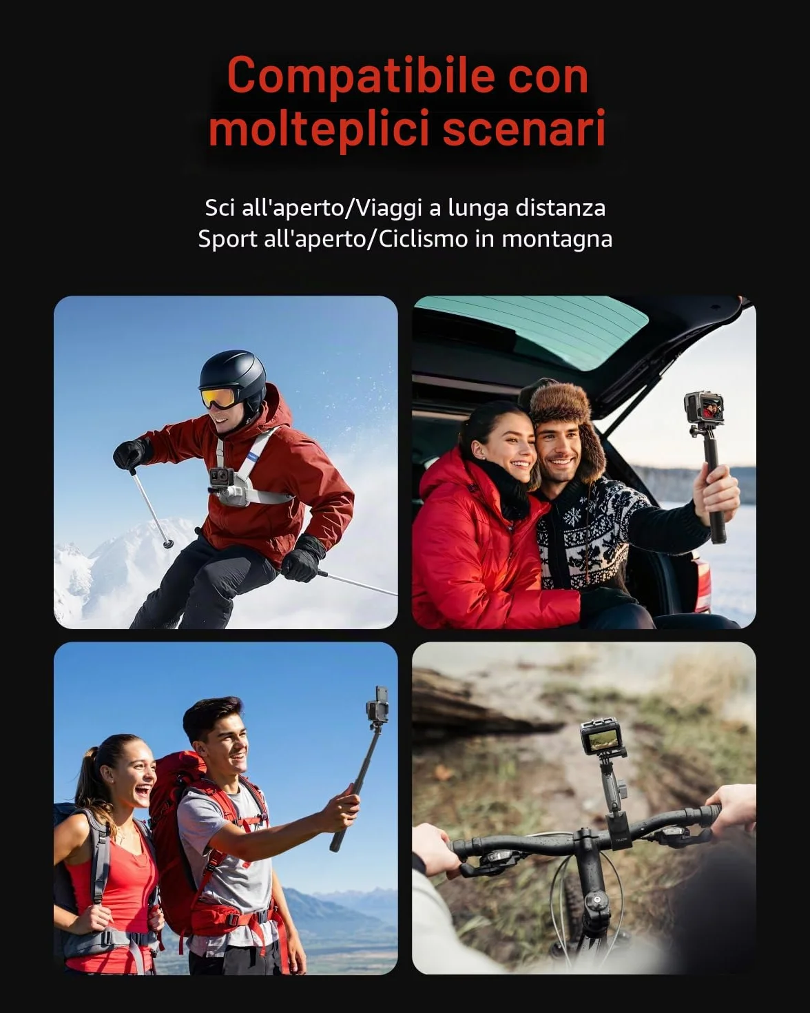 TELESIN Custodia protettiva in lega di alluminio per Insta 360 Ace Pro2/Ace Pro/Ace, custodia protettiva in metallo a sgancio rapido con vite da 1/4 di pollice e slitta per accessori
