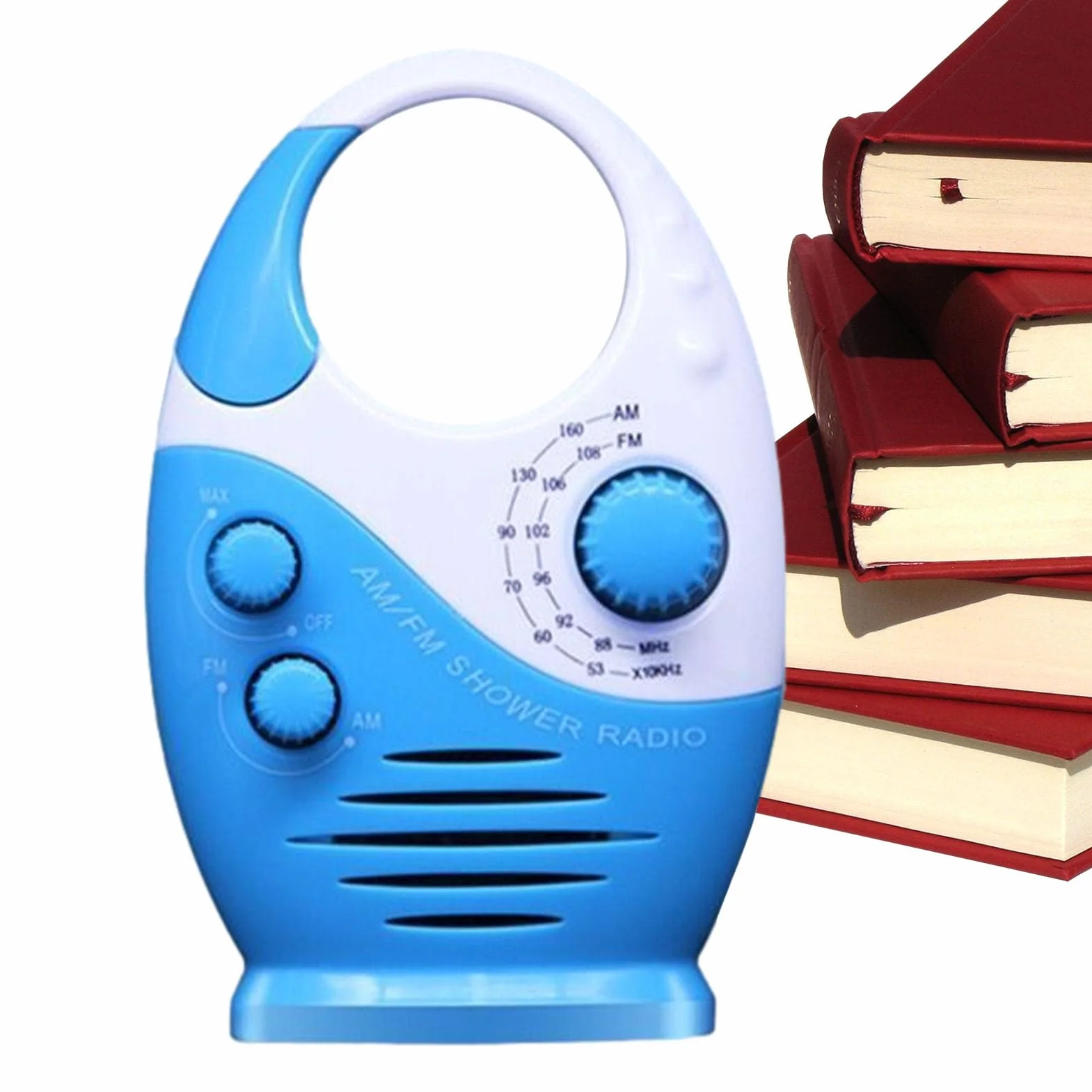 Kazuko Mini Radio a Batteria Portatile Altoparlante Leggero per Doccia Bagno Spiaggia