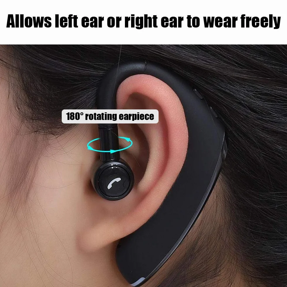 Topiky Auricolare Bluetooth Business, F900 Ultra Long Standby Wireless Bluetooth 5.0 Auricolare vivavoce auricolare a 180 °