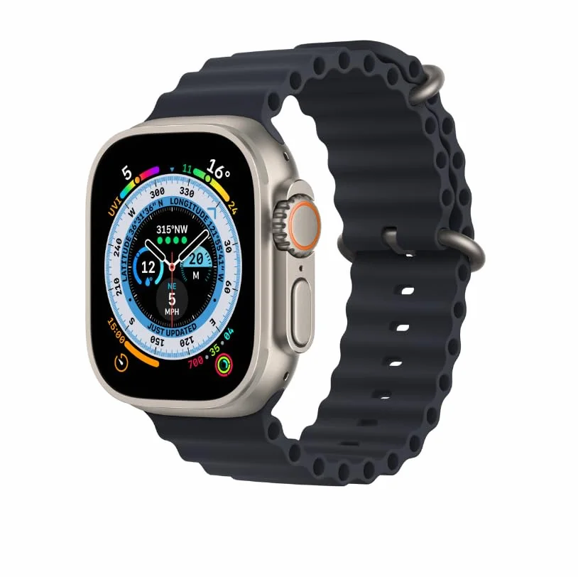 Apple Watch Ultra 2 (GPS, 49MM) Cassa in Titanio con Cinturino Black Ocean, Taglia Unica (Ricondizionato)