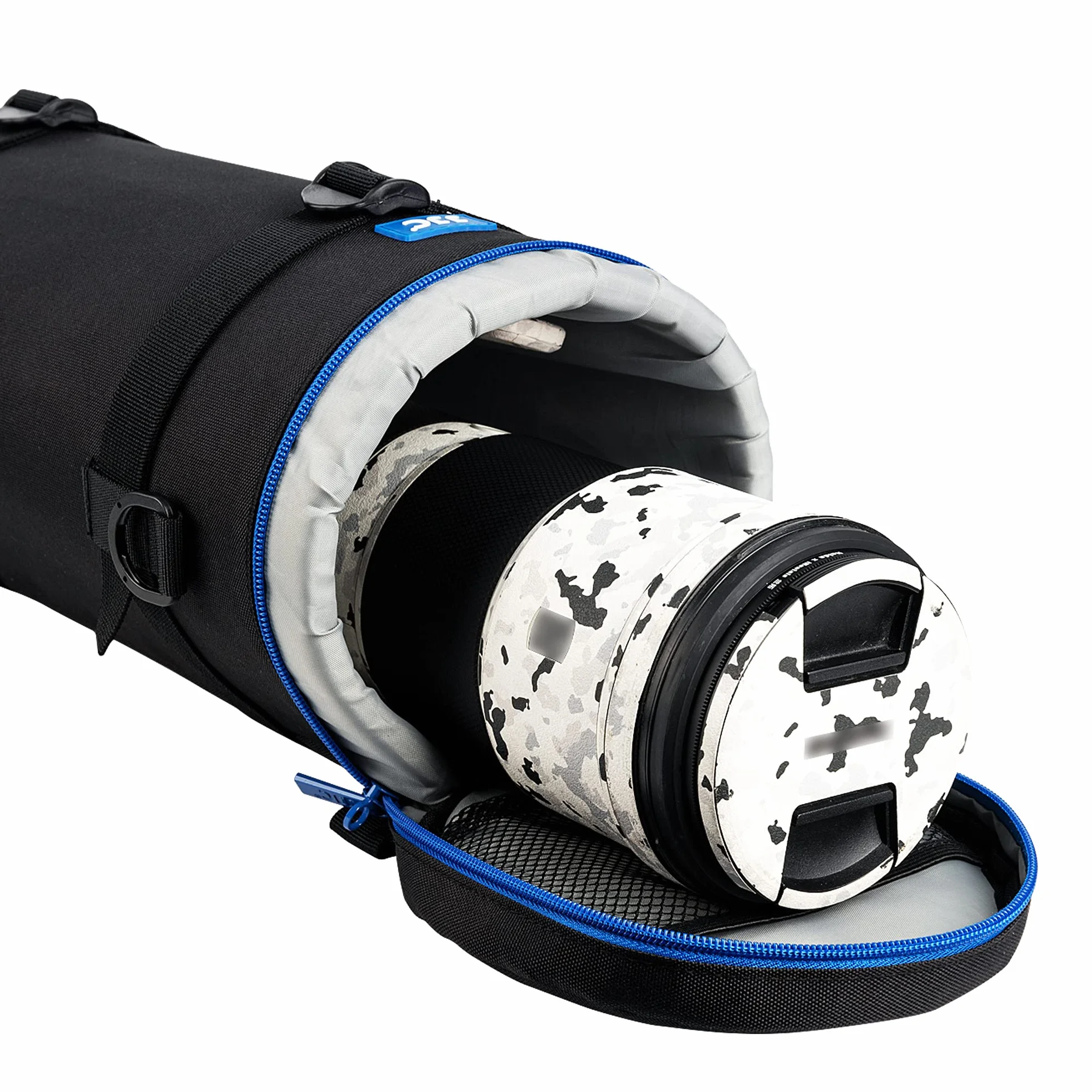 JJC Custodia per obiettivo Deluxe per Sony FE 200-600 mm F5,6-6,3G OSS, accessori per lenti impermeabili, custodia protettiva con tracolla e cuscino rimovibile, dimensioni interne 5,5 pollici x 14,5