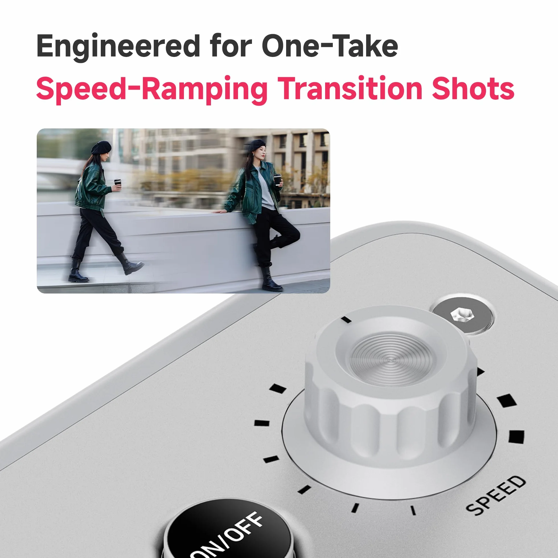 Zeapon EVO - Slider motorizzato panoramico rotante a 125°, potente motore silenzioso per carico utile da 2,5 a 5 kg, carrello scorrevole compatto leggero da 60 cm, con custodia per il trasporto