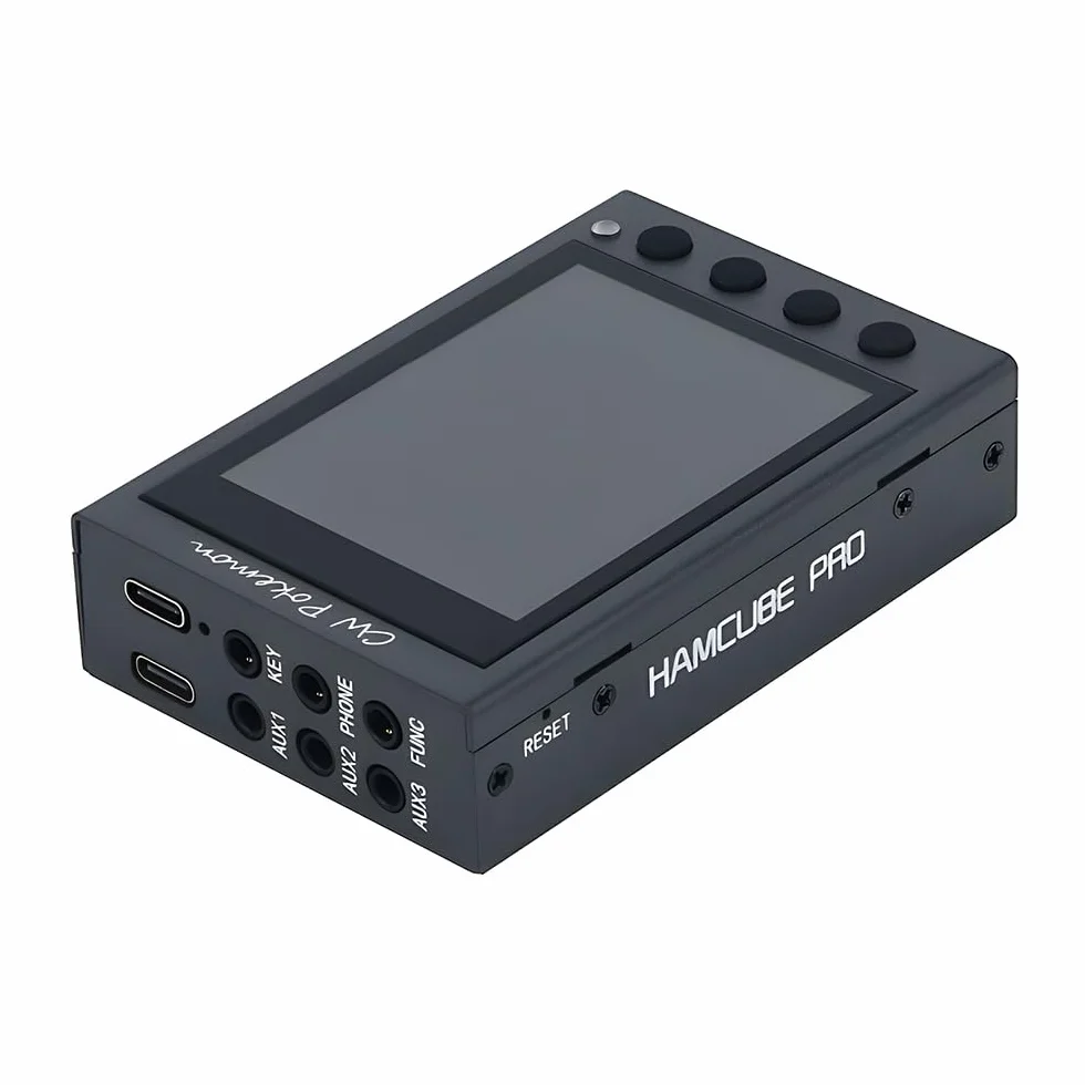 Hamcube, Mini CW Trainer con display per esercitazioni telegrafiche, per l'invio di codice Morse, per l'invio di copia e decodifica (Pro)