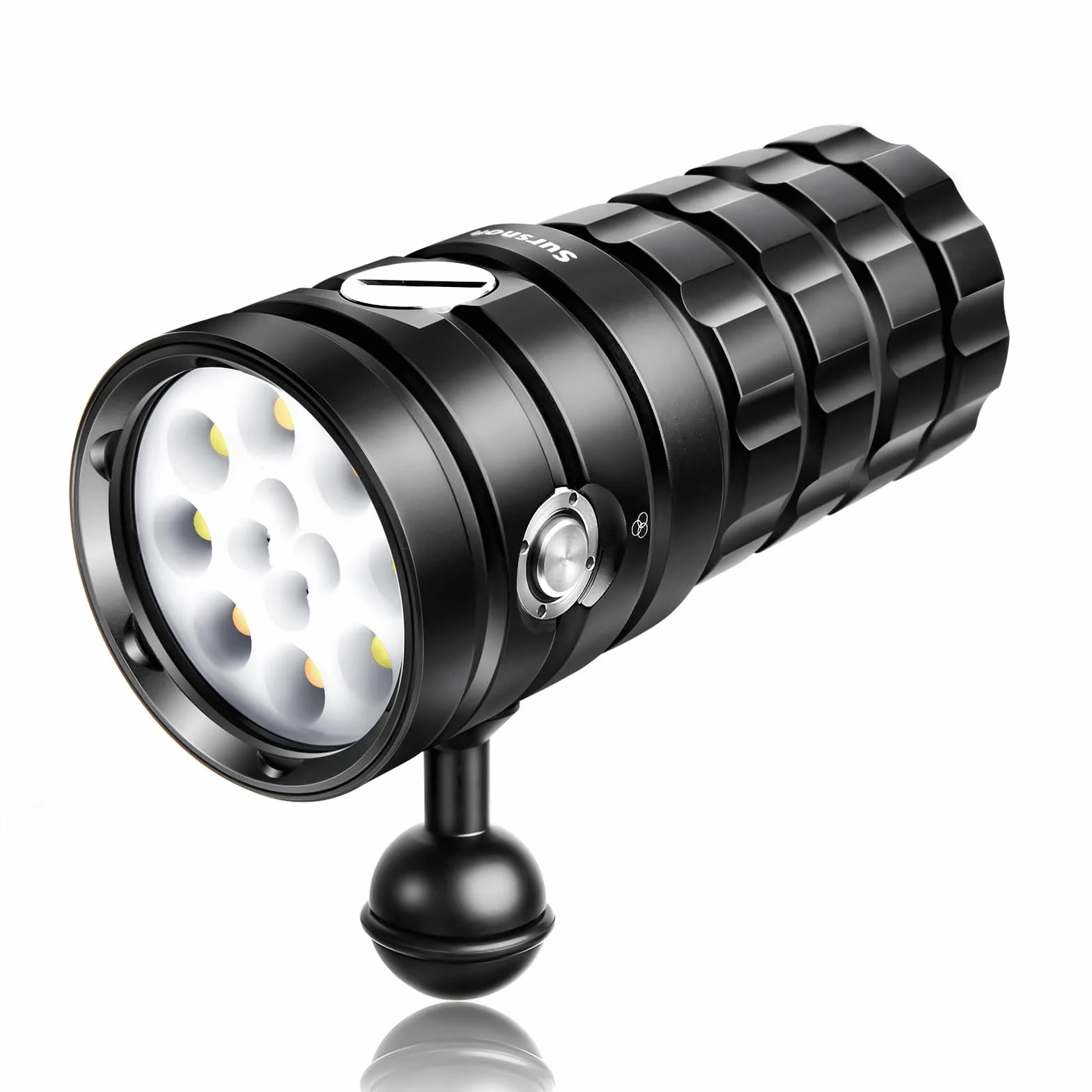 SR 10000 Lumens Torcia Subacquea Video - torcia subacquea professionale con 95 CRI, luce bianca 6500K, per immersioni/fotografia subacquea/videografia (impermeabile IP68, profondità 120m)