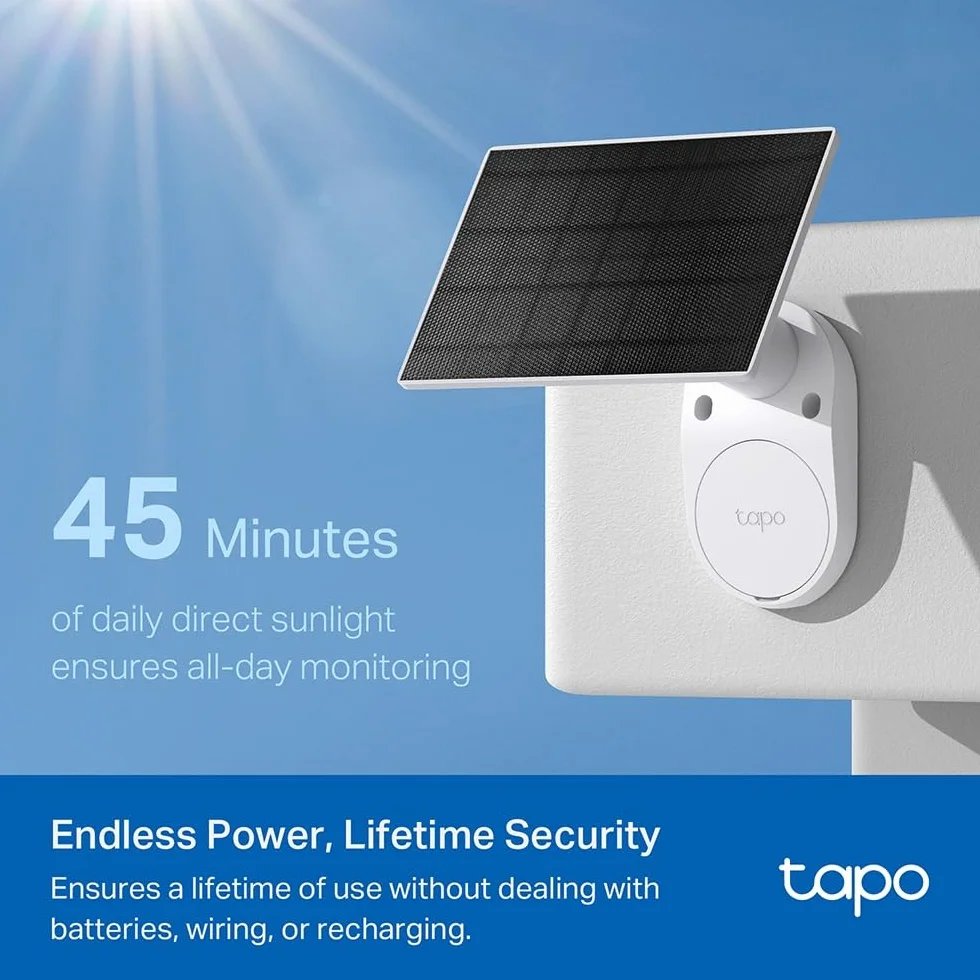 Tapo Kit telecamera di sicurezza solare senza fili 2K 3MP IP65 visione notturna a colori rilevamento persona