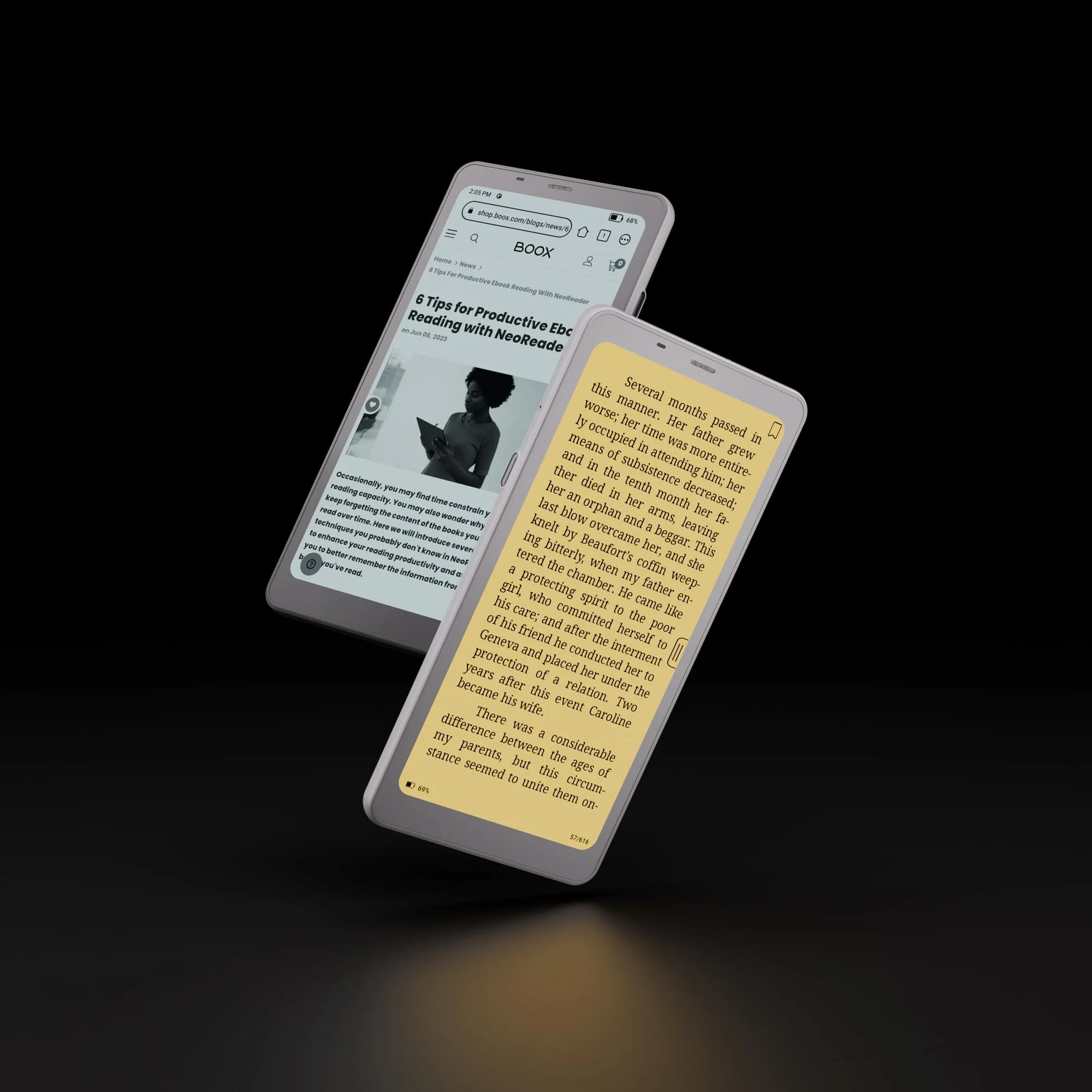 BOOX Palma 6.13" Mobile eCarta Reader 128 GB Android 11 Luce E-Ink Fotocamera (Bianco)
