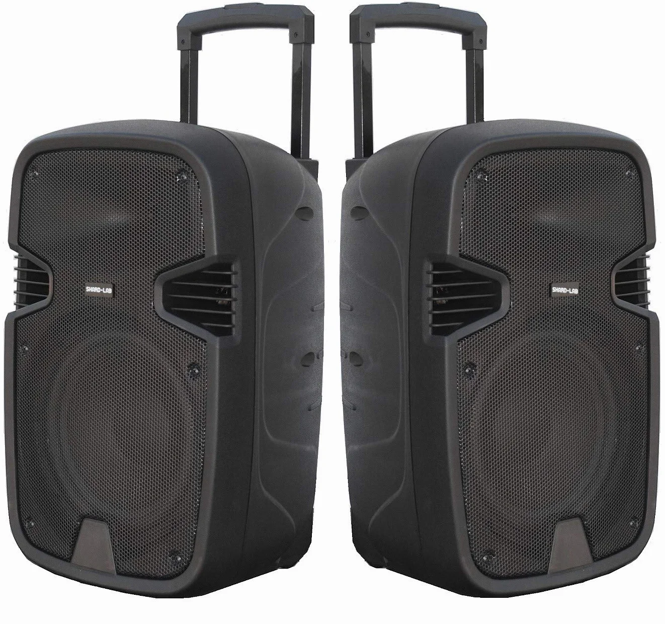 IMPIANTO AUDIO COMPLETO 2 casse amplificate 900w attive + mixer 5 Ch USB + stativi con borsa + cavo 3 mt + 2 adattatori
