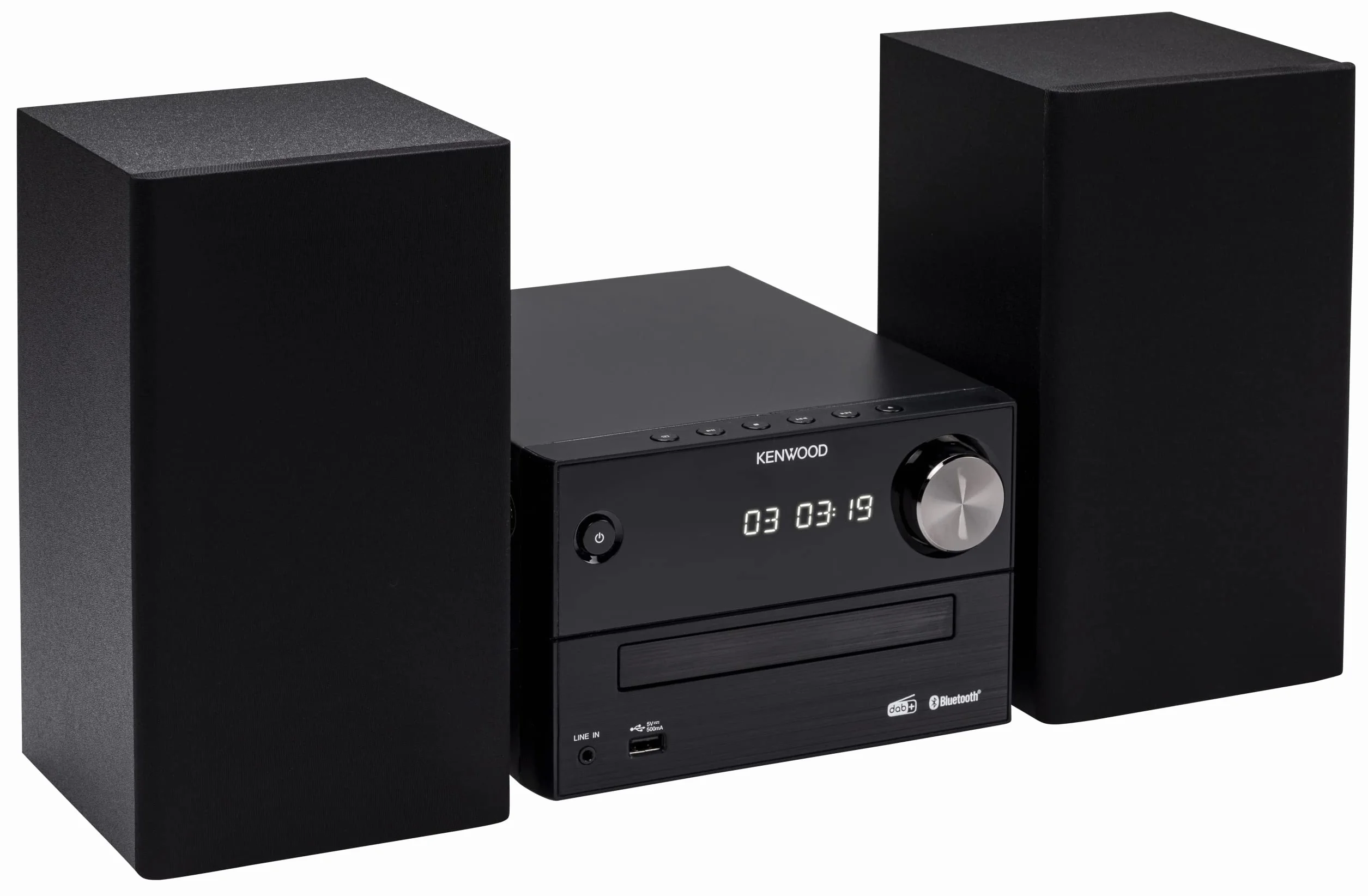 KENWOOD, Sistema HiFi Stereo M-420DAB, con Sintonizzatore DAB+ e FM con RDS, Bluetooth per Audio-Streaming V5.0 (A2DP), Lettore CD e Riproduzione MP3 (Incluse Funzioni Shuffle/Repeat), Black