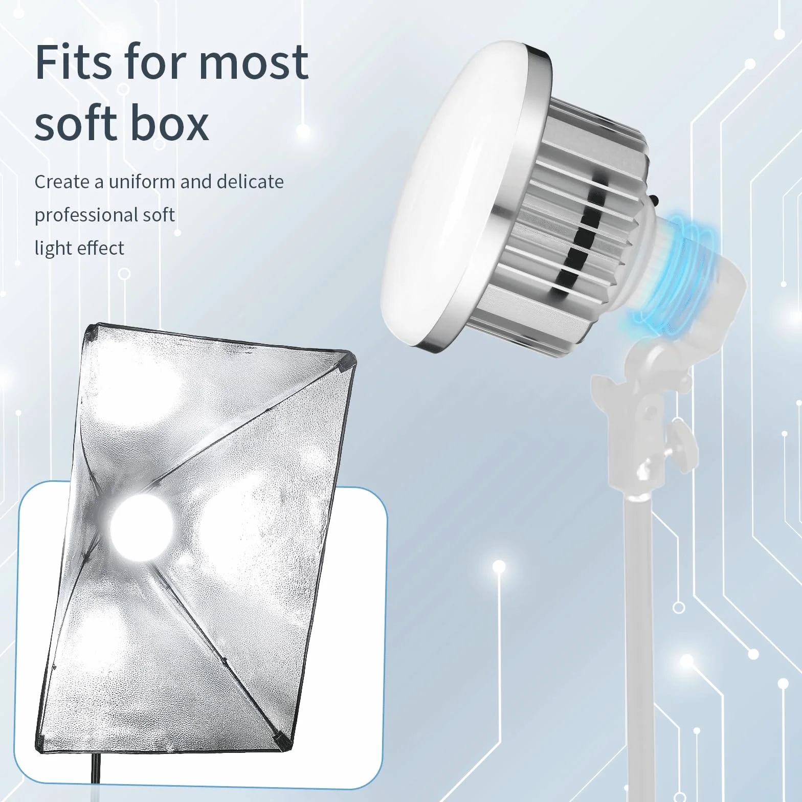 2 x 135 W Lampada Fotografica Foto Luce, 3000K-6500K, E27, con Telecomando, Basso Consumo, Compatibile con Softbox e Ombrelli Fotografici, per Video, Studio Fotografico