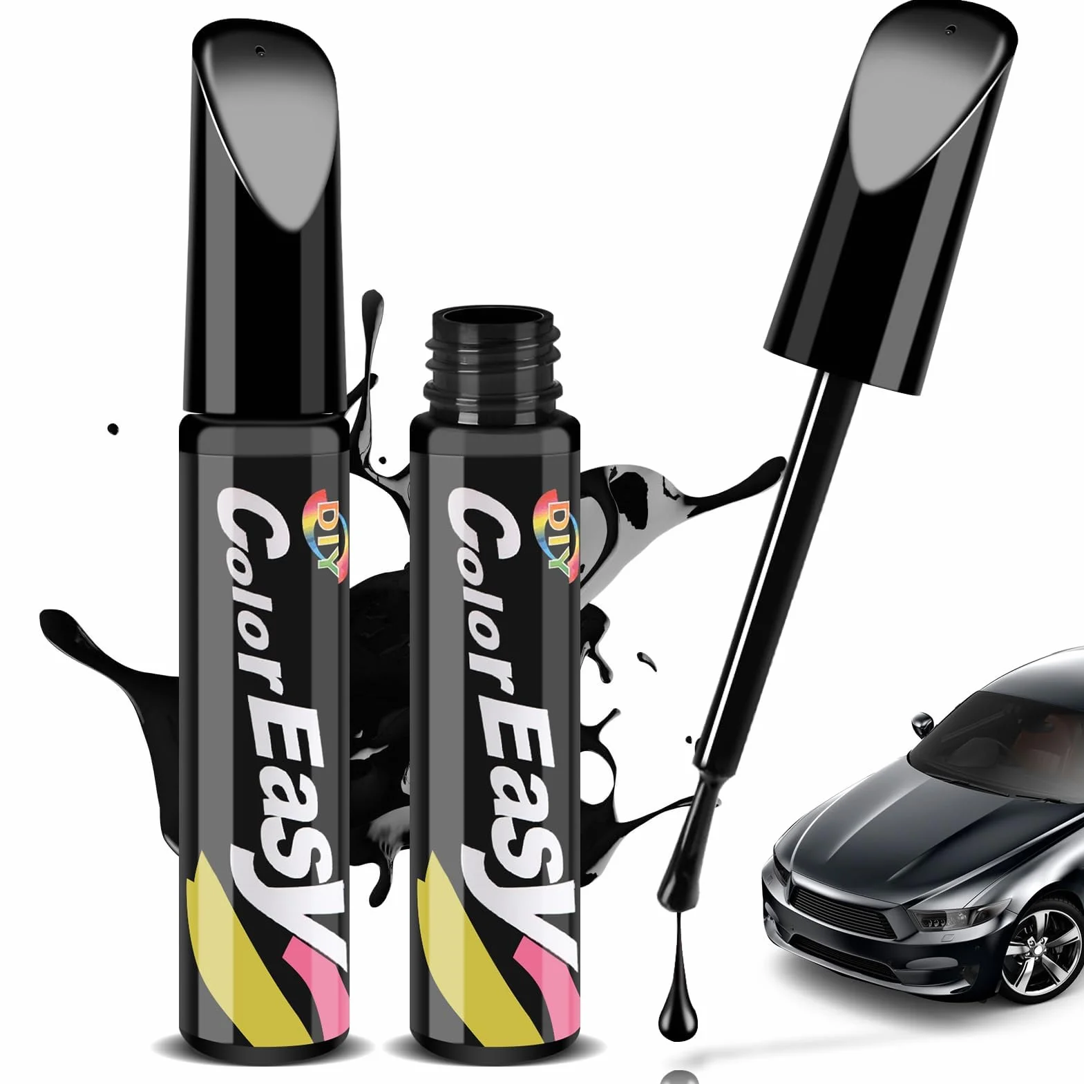 Penna Ritocco Carrozzeria Nero Lucido 12 ml - Pennarello Copri Graffi Auto