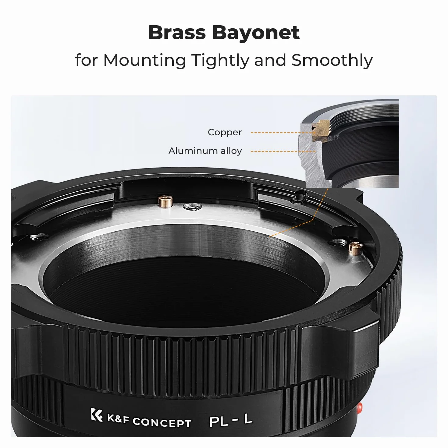 K&F CONCEPT PL-L Mount Lens Adapter, compatibile con PL Lens Converter a L Mount fotocamere
