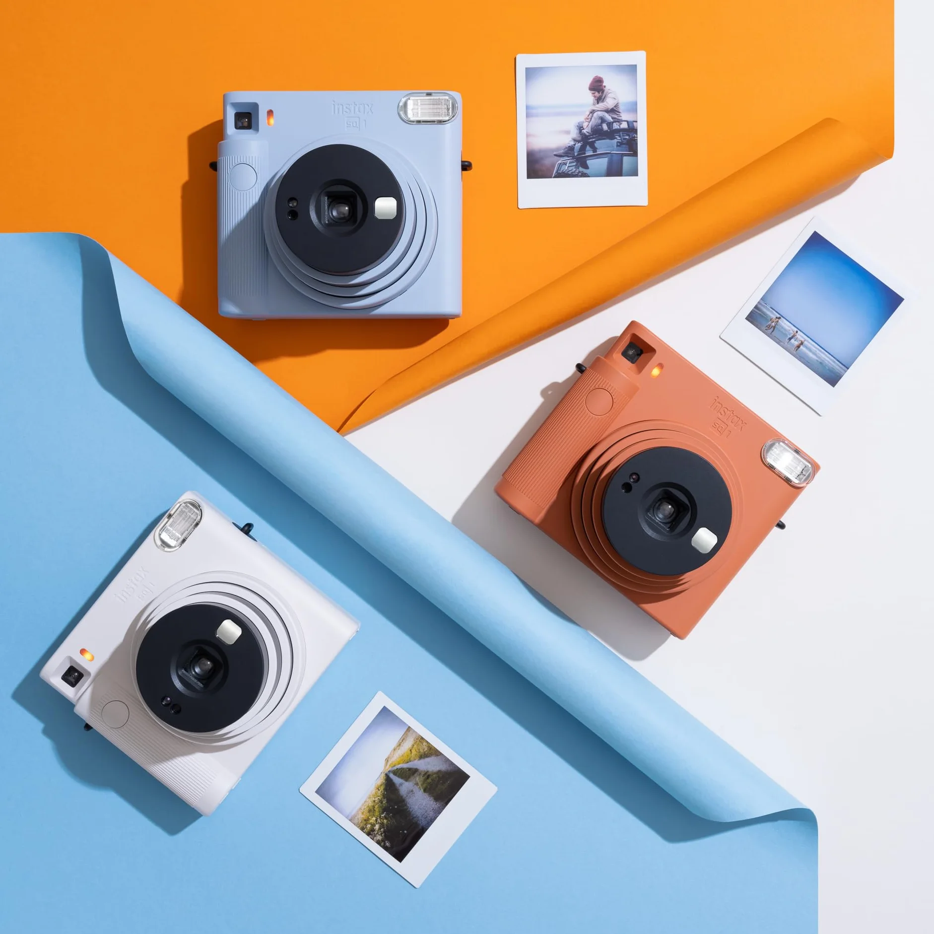Fujifilm instax SQUARE SQ 1 Terracotta Orange - Fotocamera a sviluppo istantaneo, Modalità One-Touch Selfie, Esposizione Automatica, Foto Formato 62x62mm