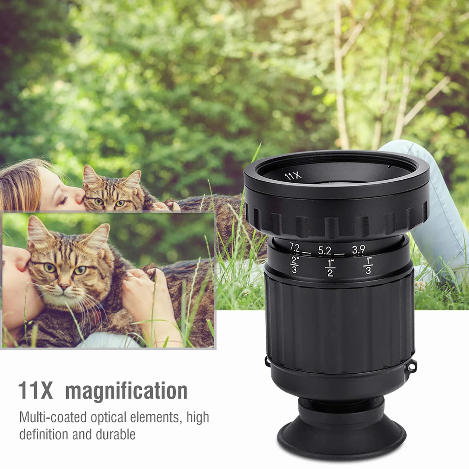 Mirino Micro Director VD-11X, Visualizzatore Scene con Filettatura Filtro Standard da 37 Mm, Vite Retrattile, Accessorio Fotografico Professionale