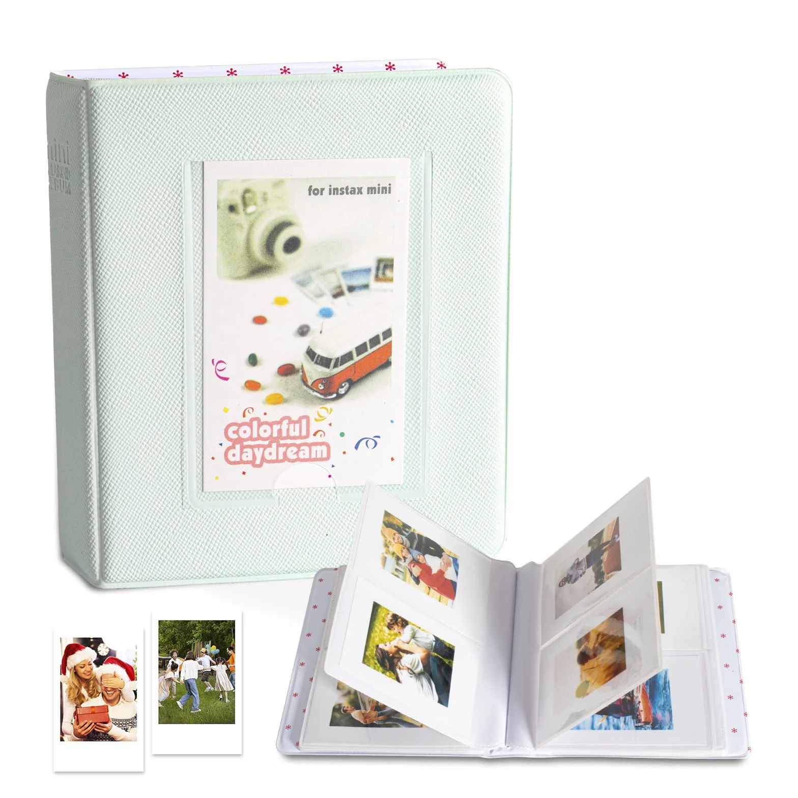 Kit Accessori per Fujifilm Instax Mini 12, Include Custodia Mini 12, Album, Filtri, Cornici da Parete e da Tavolo, Adesivi Decorativi per Bordi e Angoli (Verde Menta)