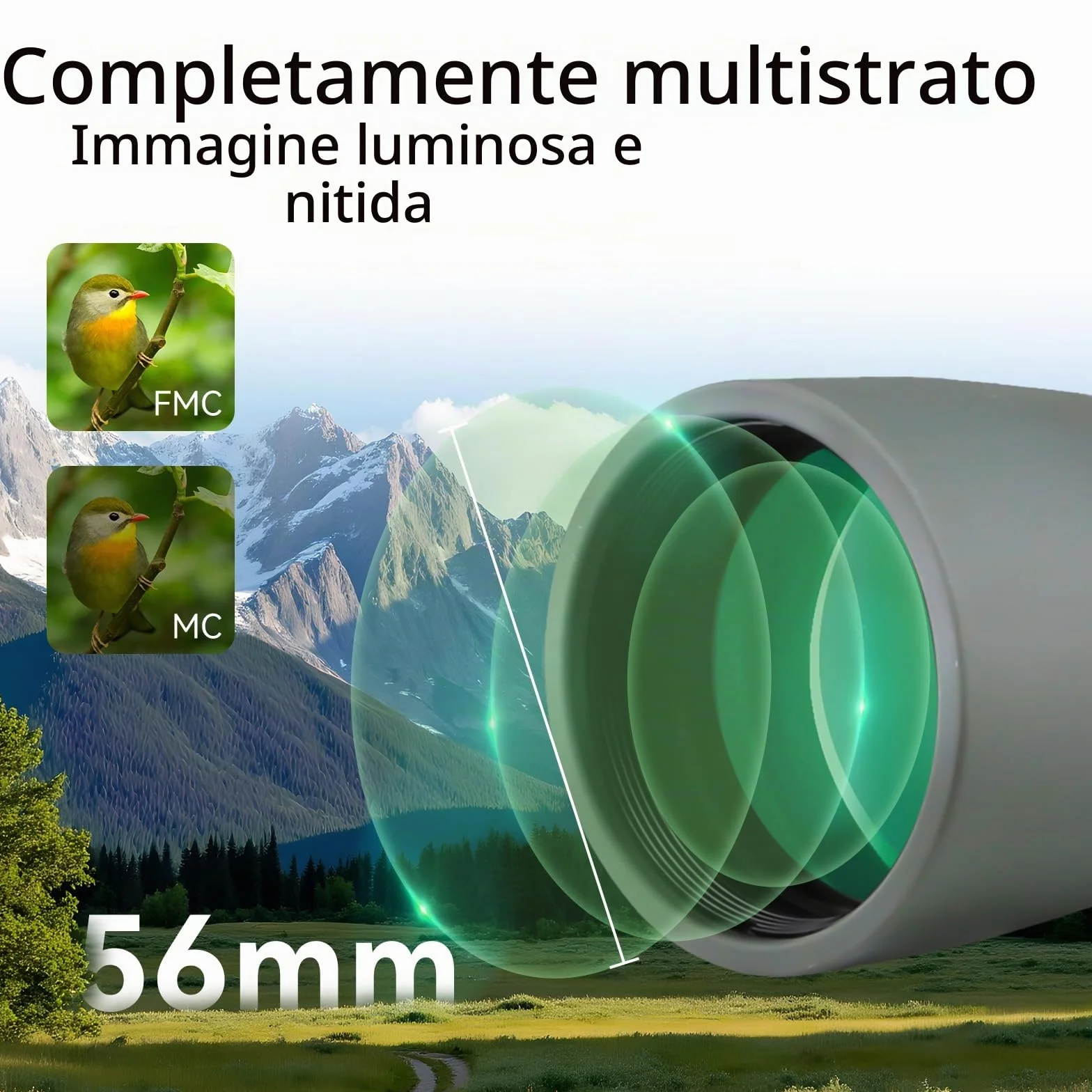 Svbony SV410 ED Cannocchiale 9-27x56, Compatta Portatile, Bordo in Vetro Ottica FMC, Ampio Campo Visivo Telescopio Spotting Scope per Bird Watching, Animali Selvatici
