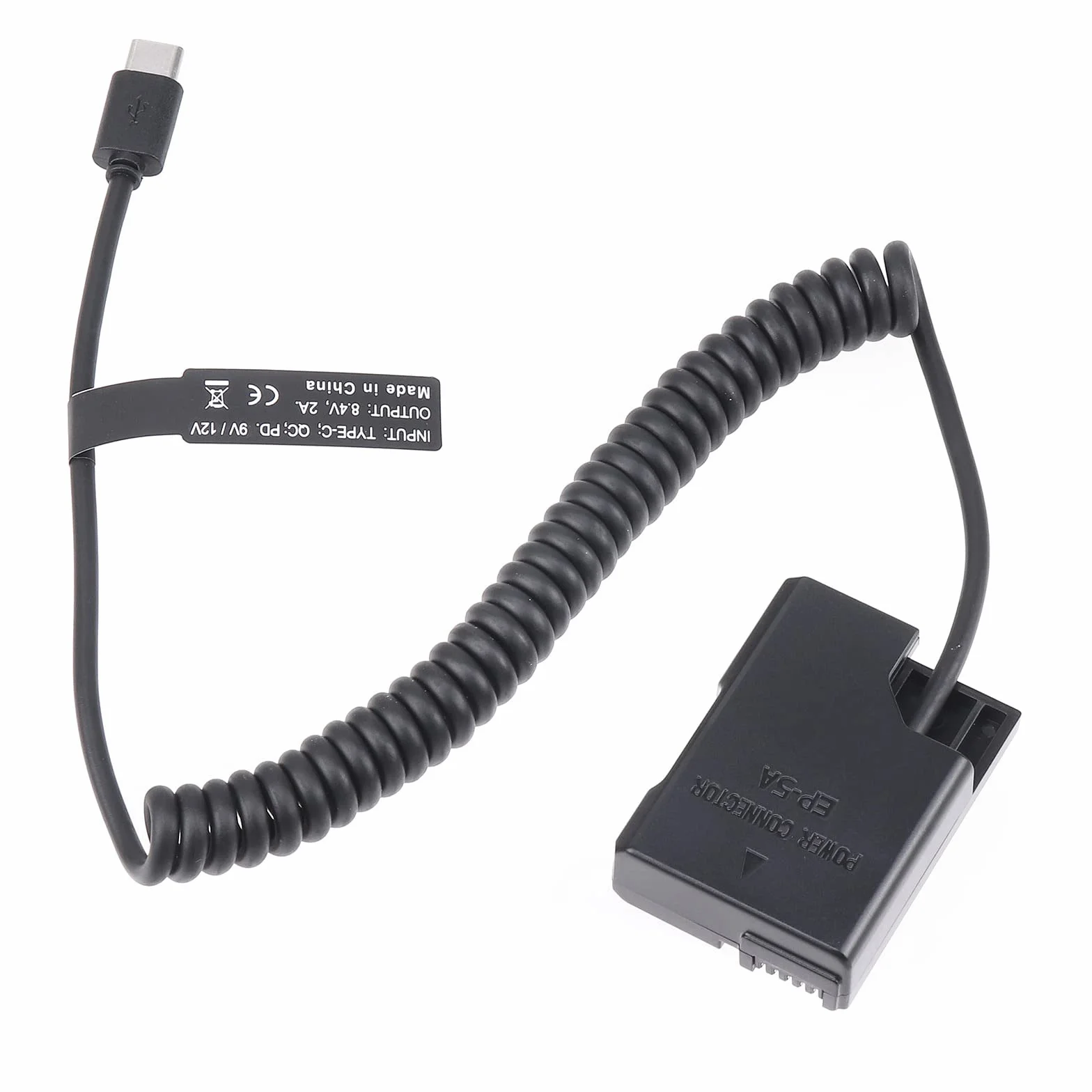 FOTGA USB-C Type-C a pieno decodificato EN-EL14 fittizio batteria adattatore a molla cavo per Nikon D3100 D3200 D3300 D3400 D3500 D5100 D5200 D5300 D5500 D5600 DF P7100 P7700 D78000 Fotocamera
