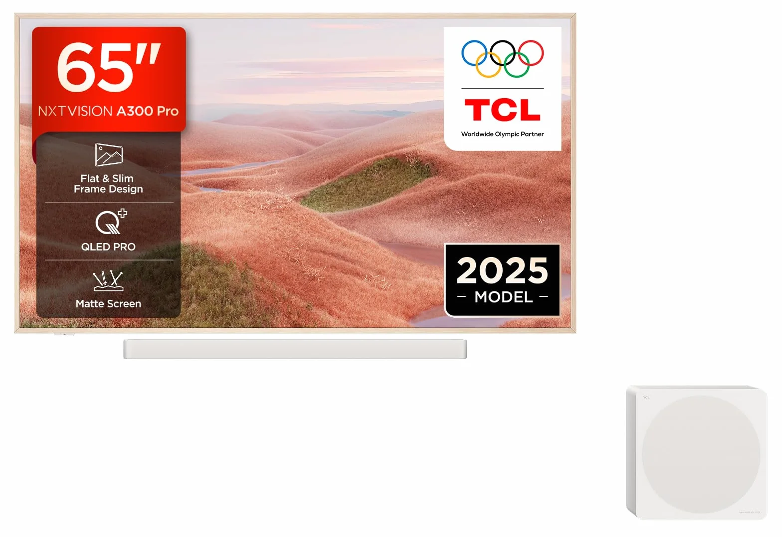 TCL NXTVISION A300 PRO 65-inch QLED PRO 4K Ultra HD TV, Google TV, Dolby Vision IQ, 144Hz Motion Clarity Pro