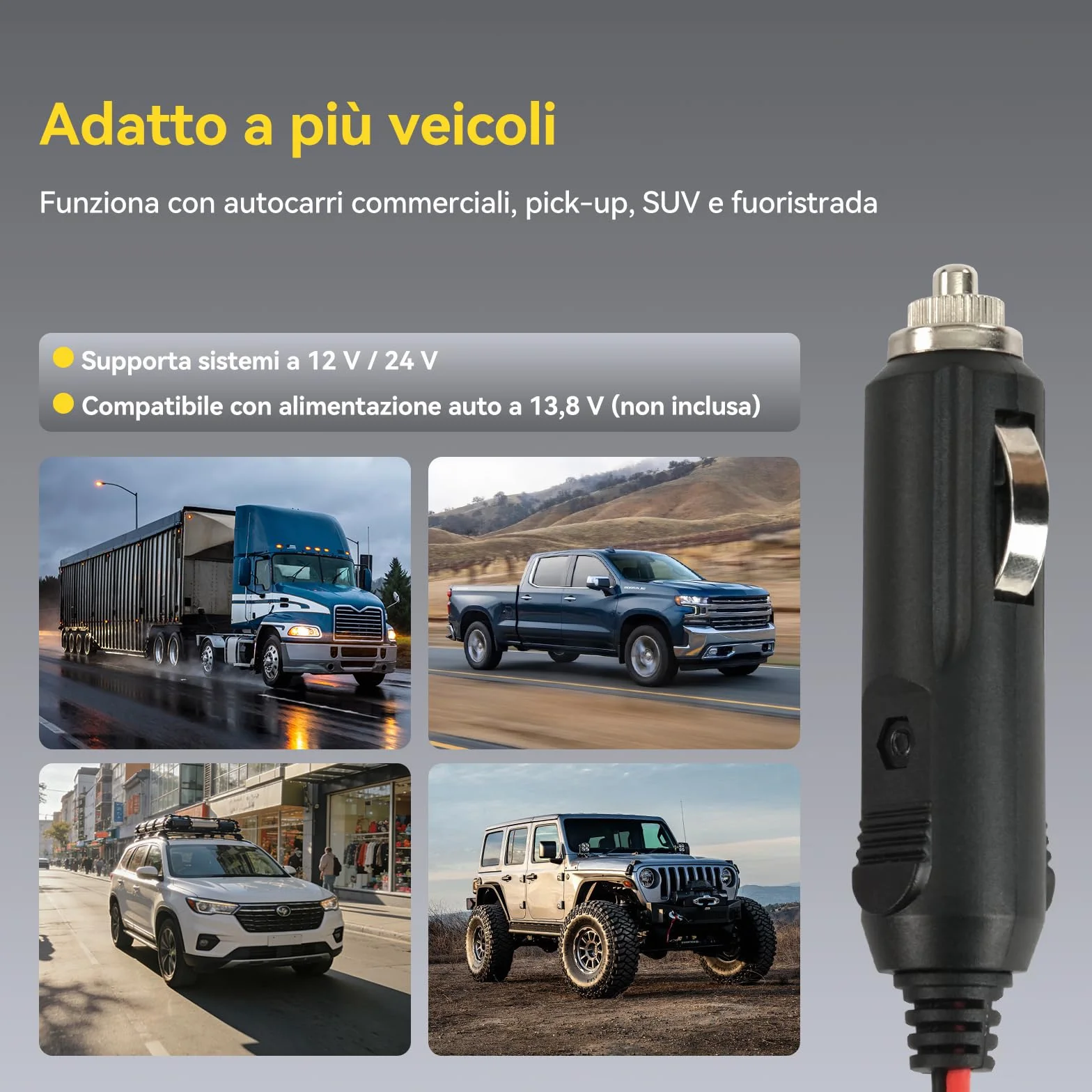 Retevis MB63B CB Radio e Antenna, NRC Cancellazione Del Rumore Radio CB Veicolare,12V/24V, AM/FM, TFT Colori, CTCSS/DCS, VOX, 40 Canali,EMG CH9/19 Radio CB Portatile per Team Fuoristrada (1 Pezzo)