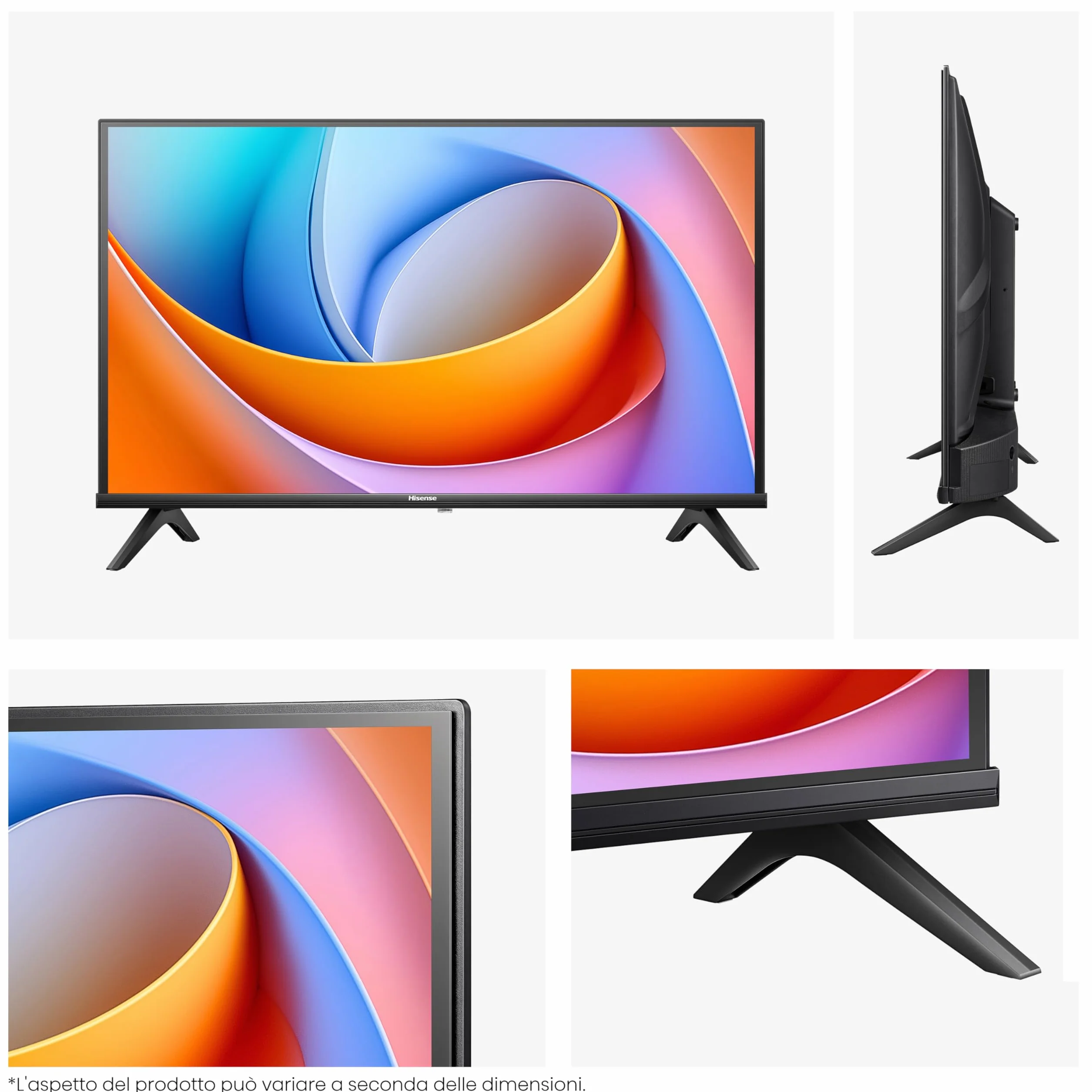 Hisense TV 32" HD Ready 2025 32E41QT, Smart TV VIDAA U8, Airplay2, Game Mode, Works with Alexa, Tuner DVB-T2/S2 HEVC 10, lativù, 32'', 2025 LED