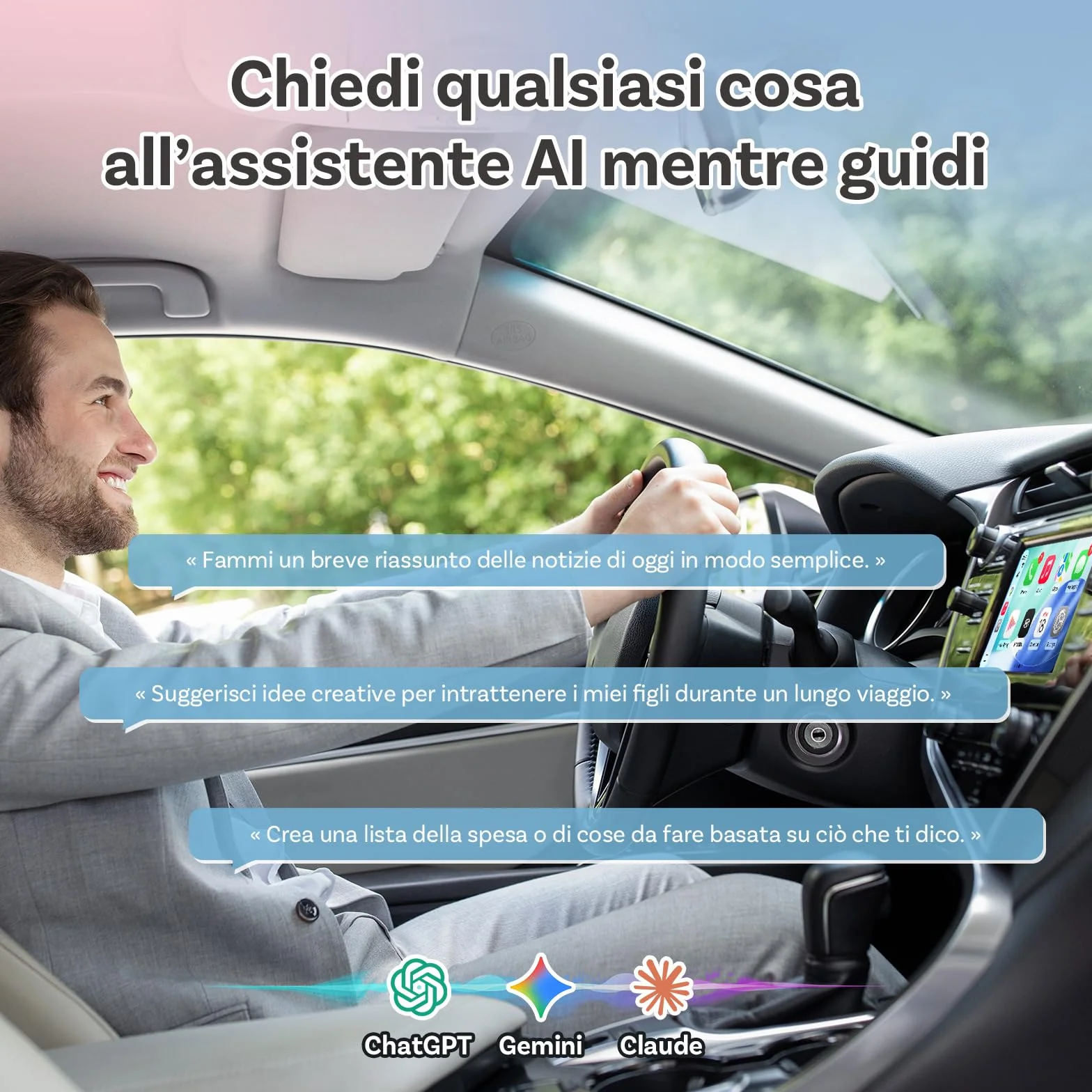 OTTOCAST (2026 Aggiornato) 2 in 1 Adattatore Wireless CarPlay & Android Auto, Mini Slim per iOS 10+ & Android 11+, Supporto Multi-Utente, Plug & Play, Connessione Veloce