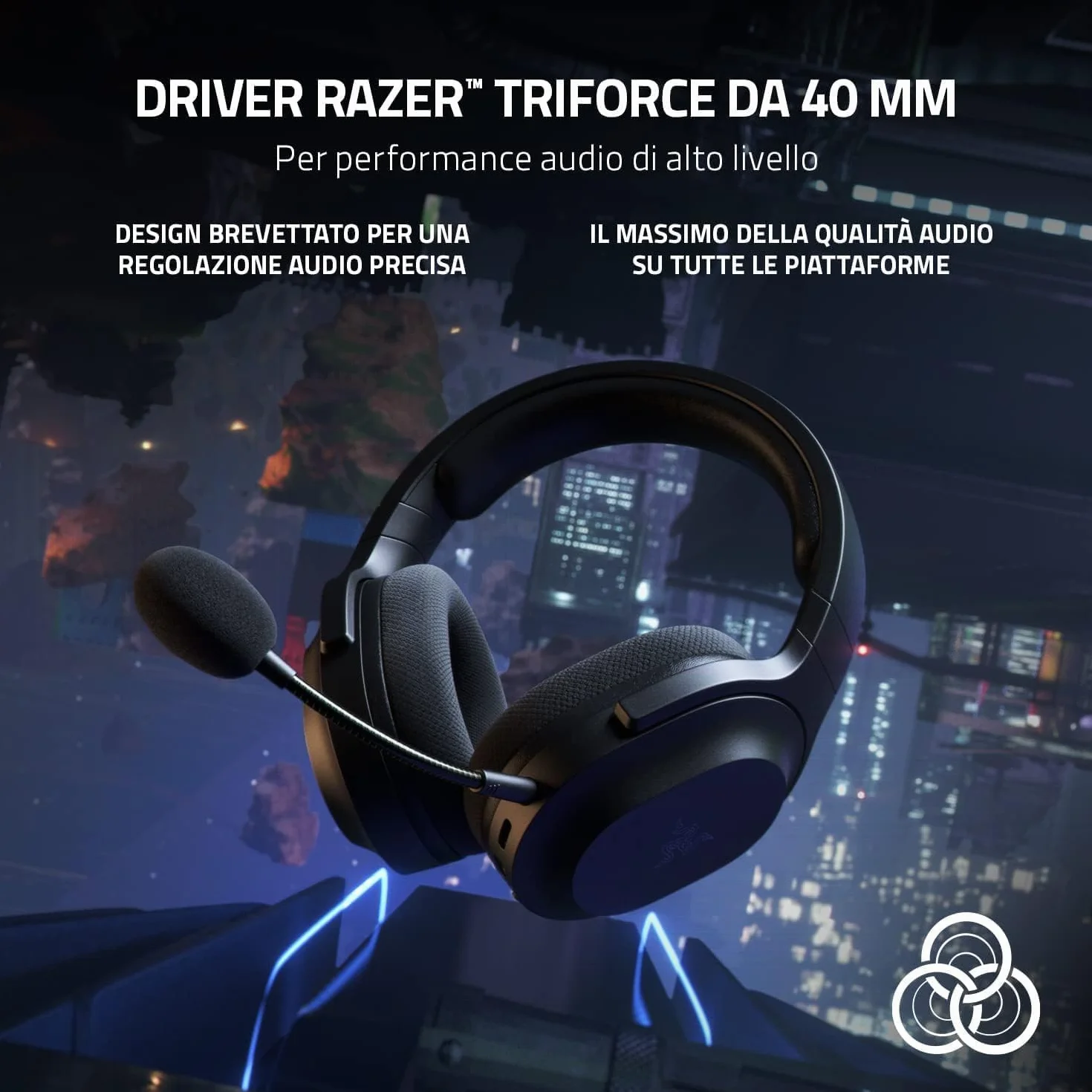 Razer Barracuda X (2022) - Cuffia Wireless Multipiattaperma per Giochi e Dispositivi Mobili (SmartSwitch Dual Wireless, 250 g di Design Ergonomico, TriForce 40 mm, Microfono Cardioide) Nero