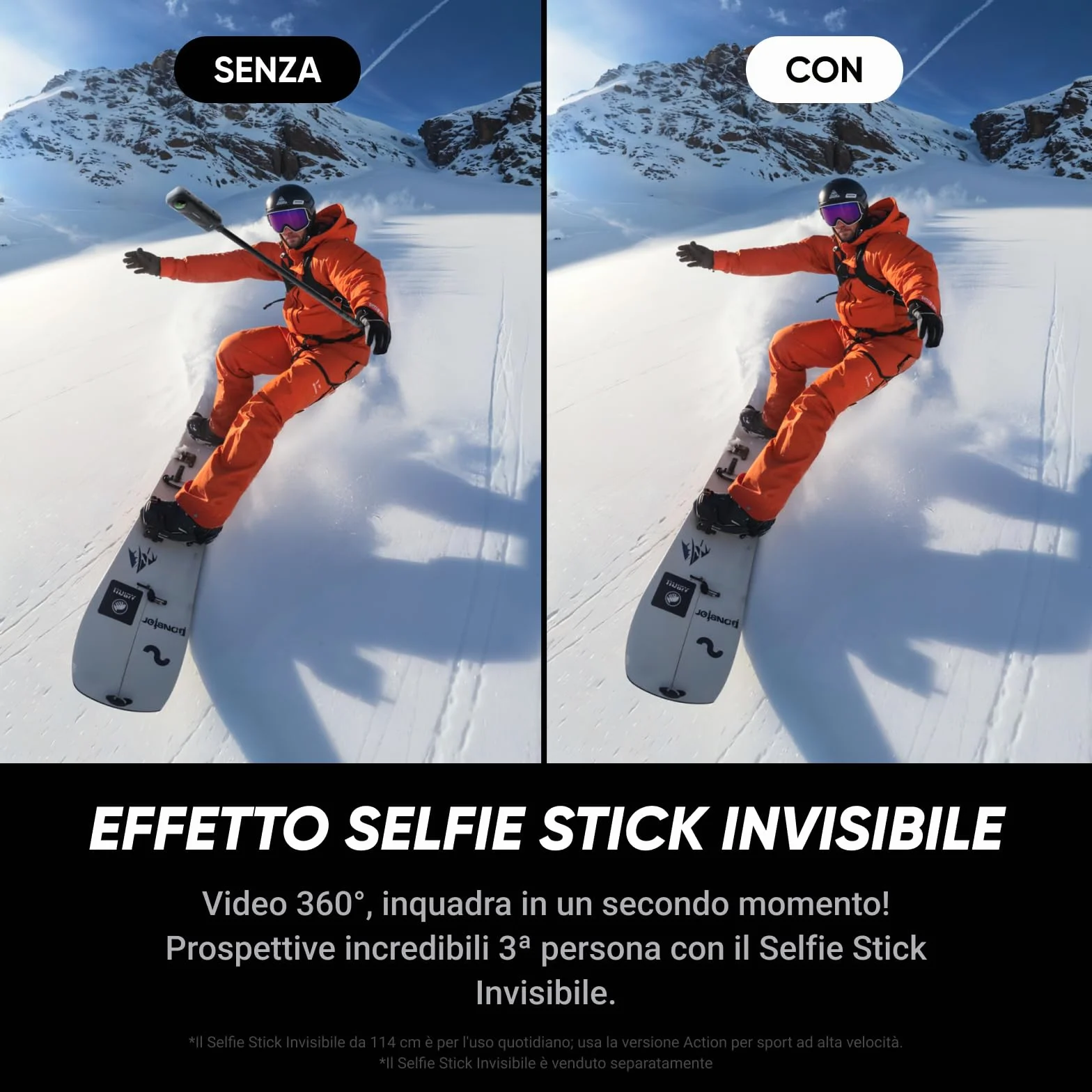 Insta360 X5 Pack Moto - Camera Impermeabile 8K 360º, Obiettivi Sostituibili, Batteria con Autonomia 3 ore, Audio Nitido, Stabilizzazione, Selfie Stick Invisibile, Bassa Luce