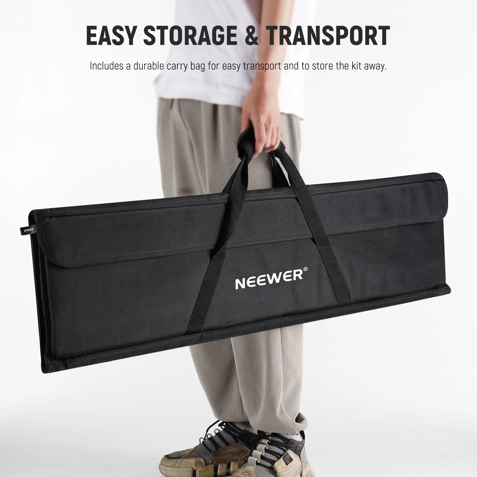 NEEWER SF6090F 5 in 1 Kit Bandiera Pieghevole per Fotografia, Riflettore, Modificatore di Luce per Effetti Morbidi, Diffusivi e luminosi, Borsa per il trasporto inclusa