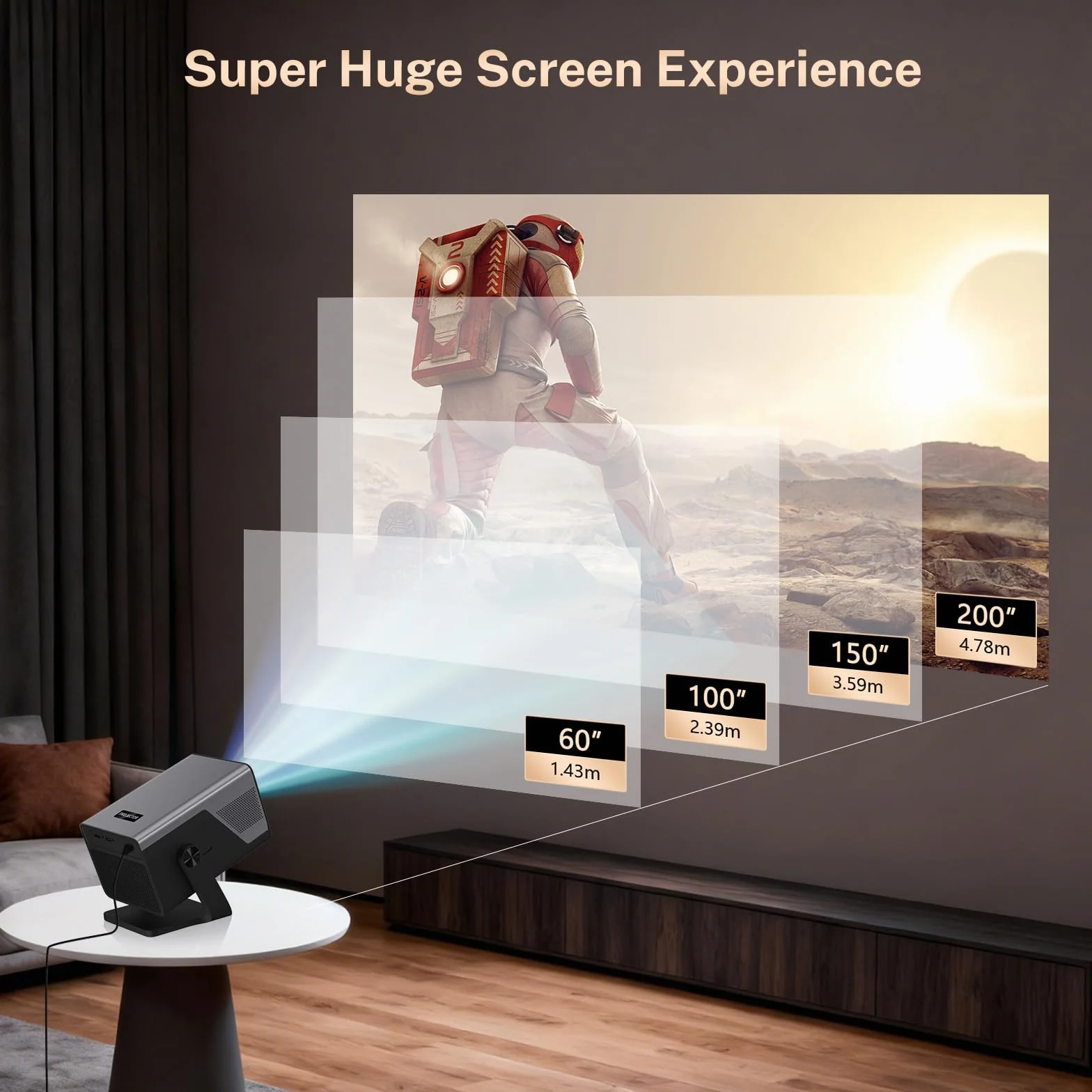 [2000 ANSI/Assistente Vocale IA/1080P Nativo] Videoproiettore Intelligente X7 con Android 14, Smart Video Proiettore con IA Auto Focus/Keystone Proiettore con WiFi6 e Bluetooth5.4, Display 200"