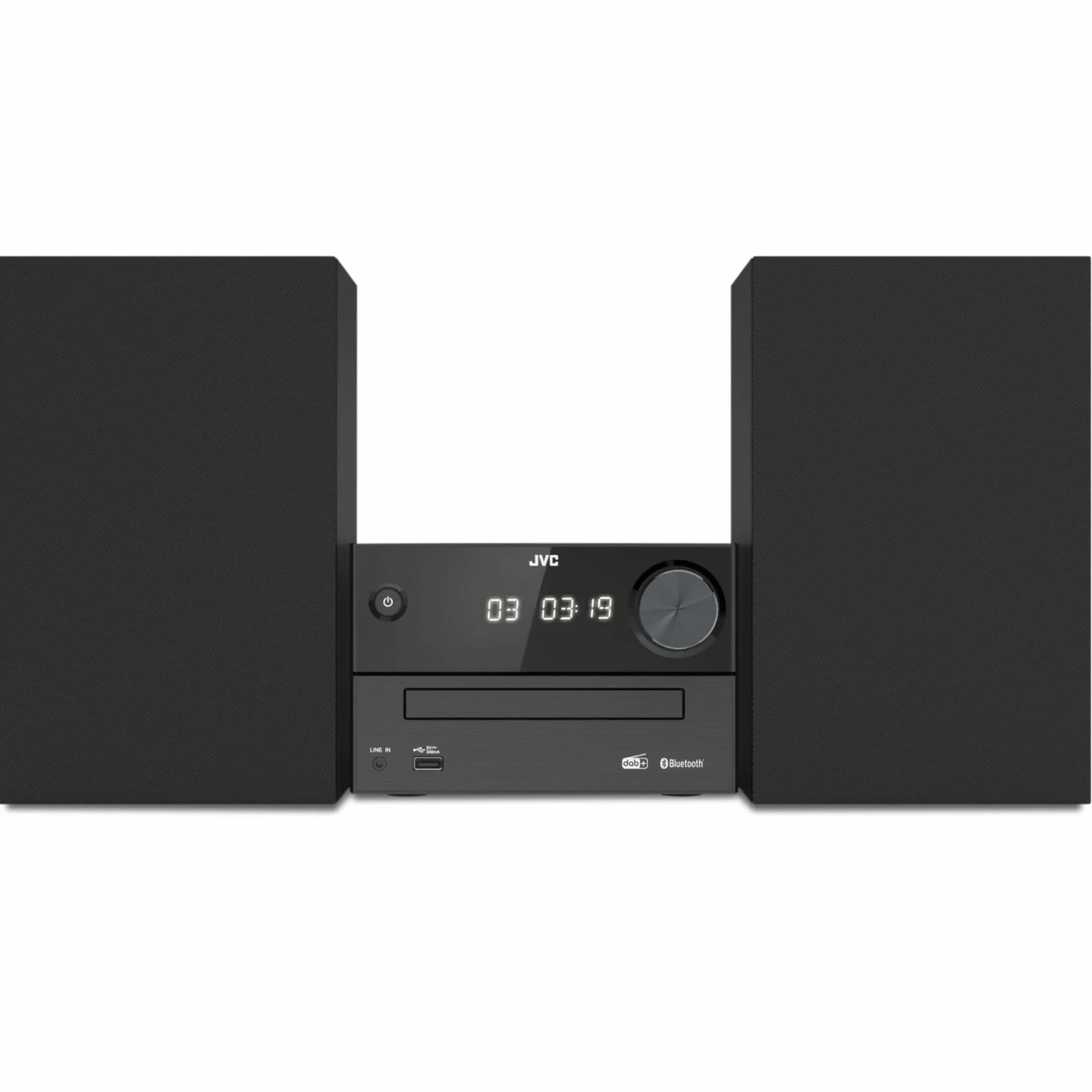 JVC UX-C25DAB - Sistema Micro HiFi con CD, USB, Bluetooth, DAB+, FM, Line-In e Telecomando IR, Nero