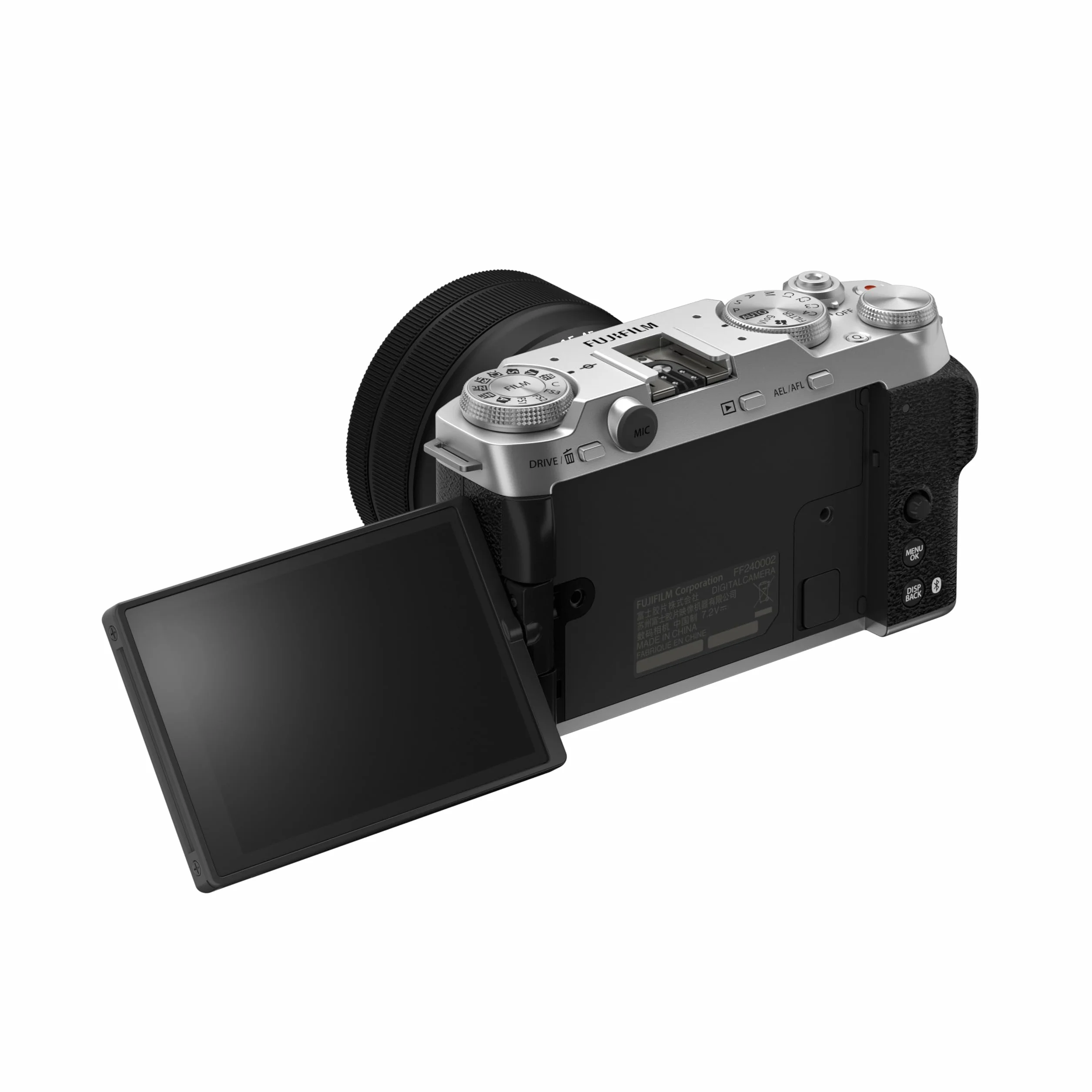 FUJIFILM X-M5 Fotocamera Digitale Mirrorless 26MP, Kit XC15-45mmF3.5-5.6, Sensore CMOS X-Trans 4 APS-C, X-Processor 5, Filmati 6.2K 30p, Schermo LCD 3" Vouch vari-angle, Argento