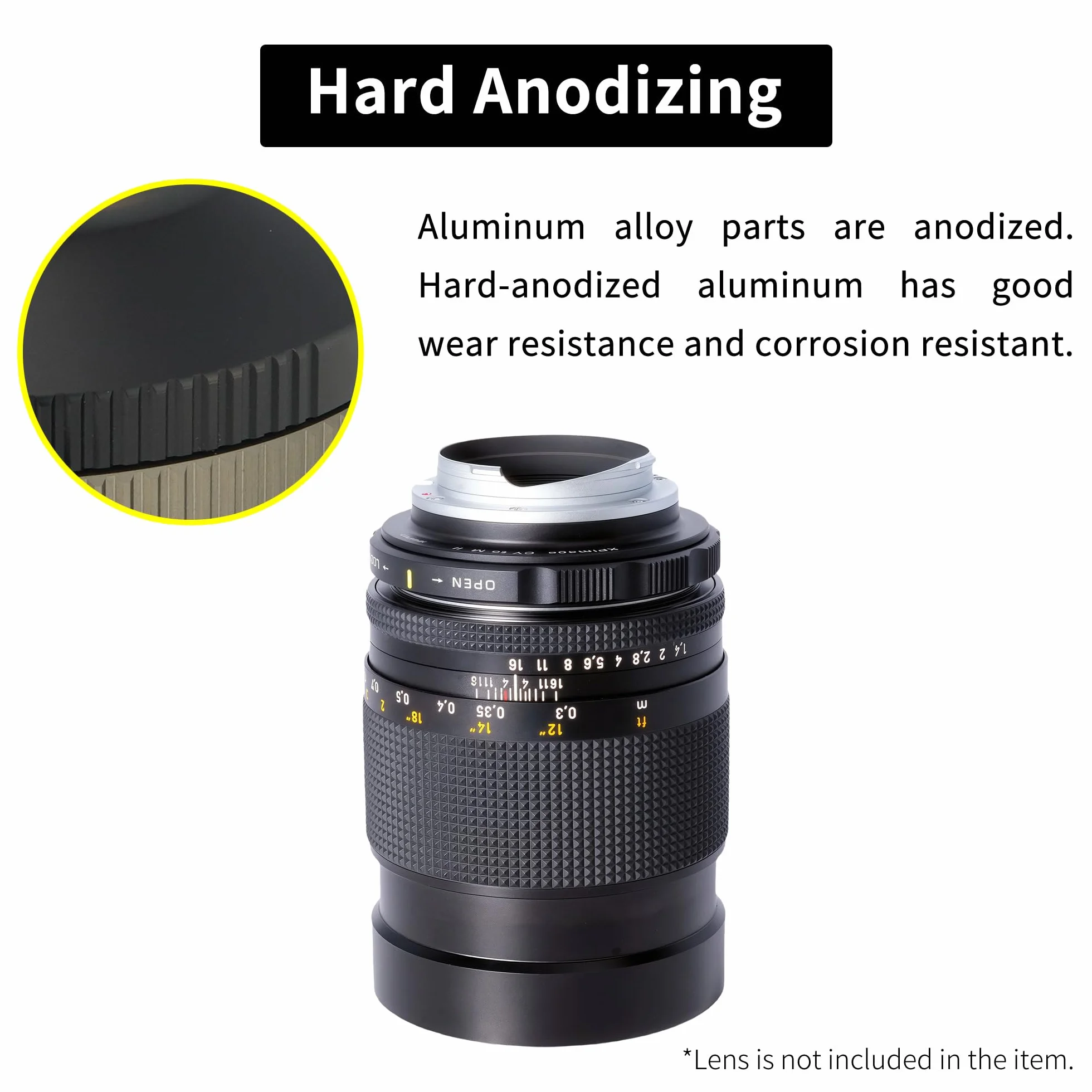 Anello adattatore per montaggio obiettivo compatibile con obiettivo Contax Yashica CY per fotocamera Leica M