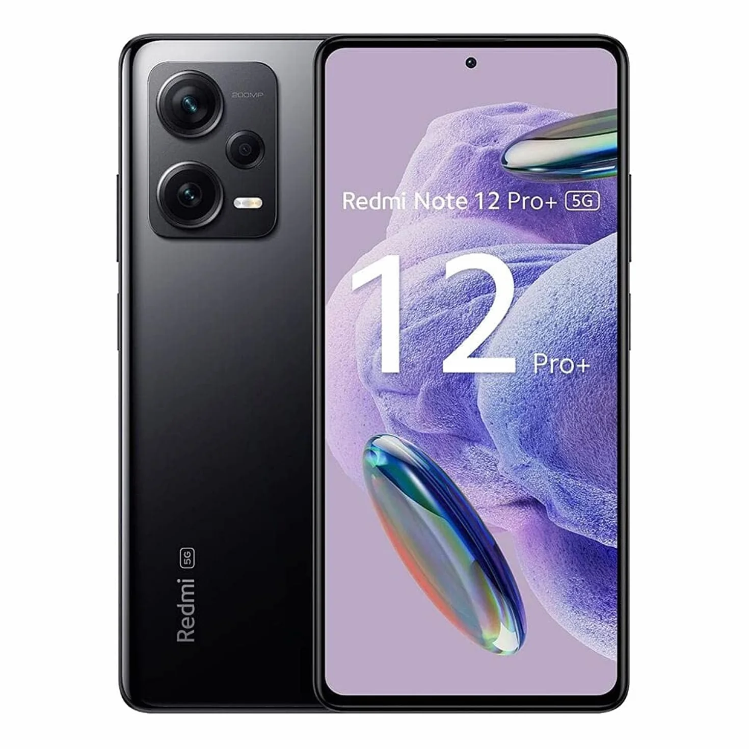 XIAOMI Redmi Note12 Pro+ 5G, 8/256GB, 6.67" Flow AMOLET HDR10+ Display 120Hz MediaTek Dimensity 1080 Processore 200MP, Nero, Accessori non inclusi (Ricondizionato)
