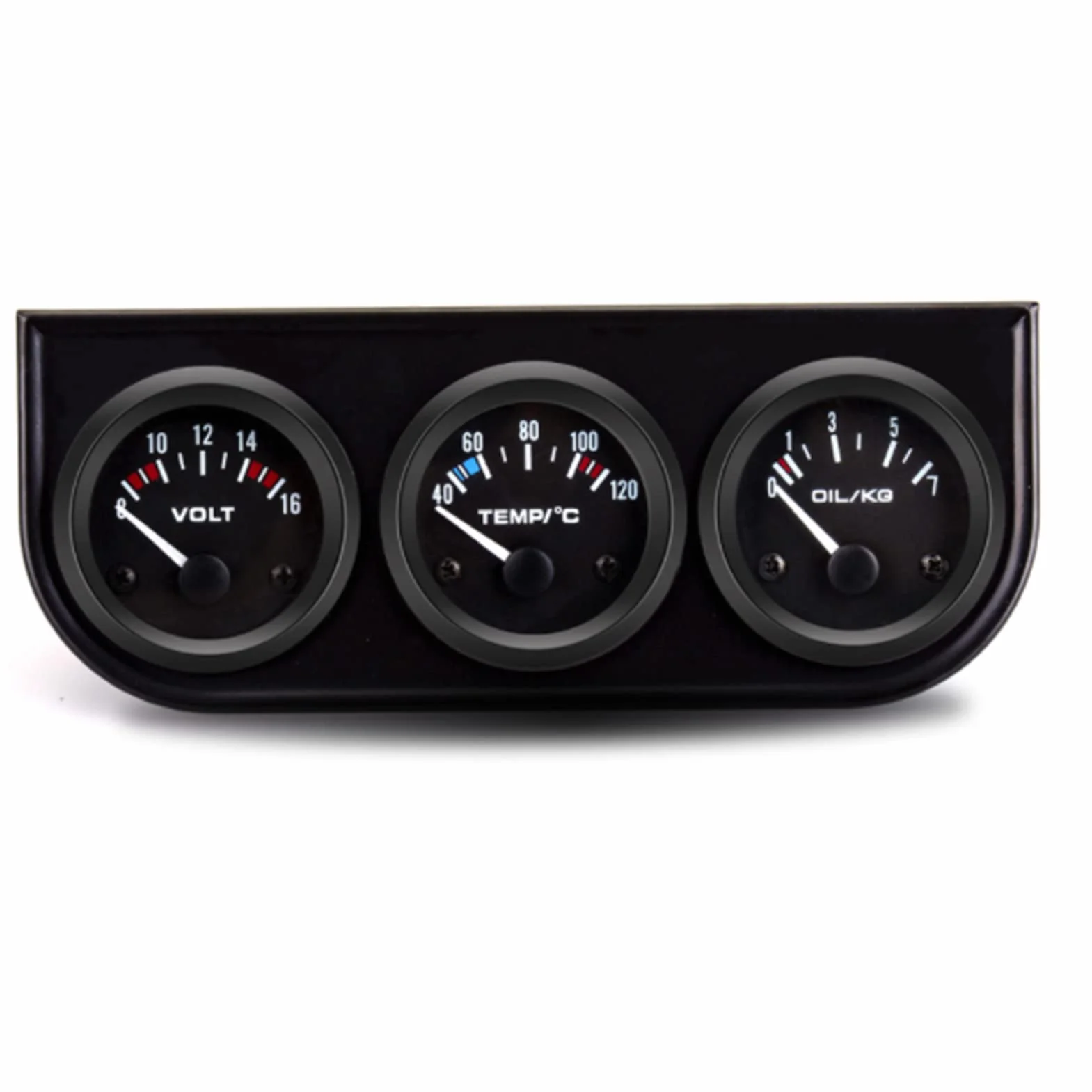 Viviance 52mm Lunetta Voltmetro Acqua Termometro Manometro olio (Nero)