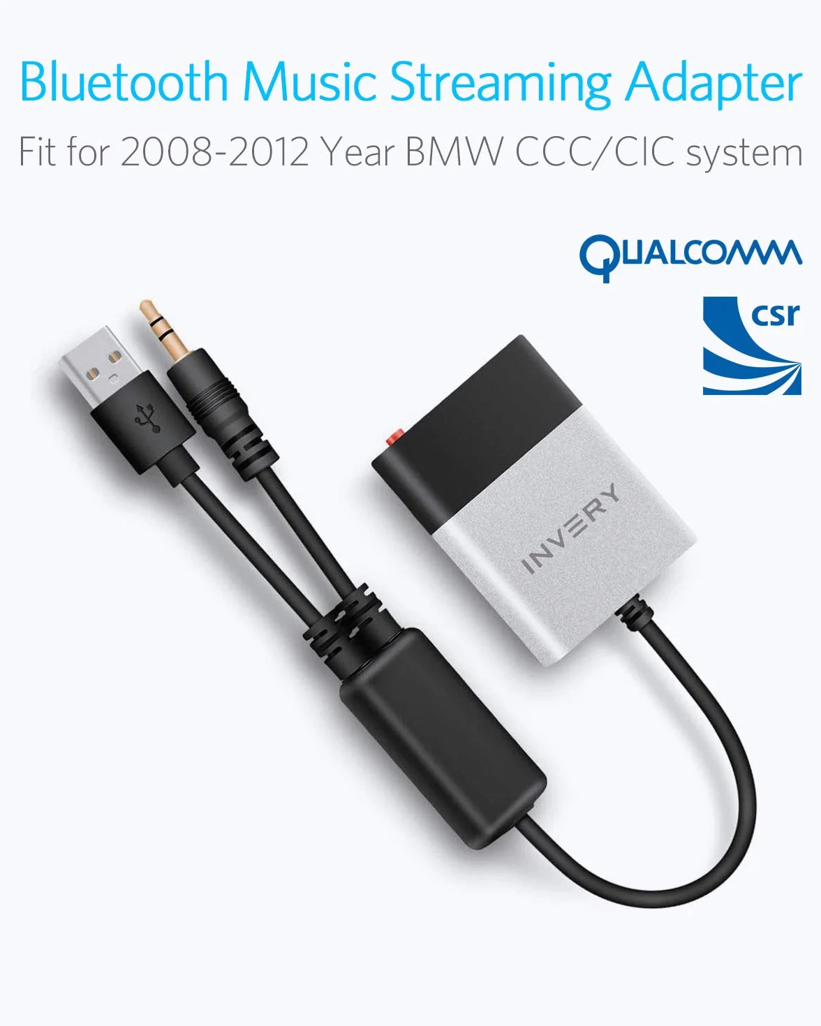 Airdual Bluetooth Adaptateur pour BMW Mini Cooper Porsche USB + AUX iPod iPod Music Interface