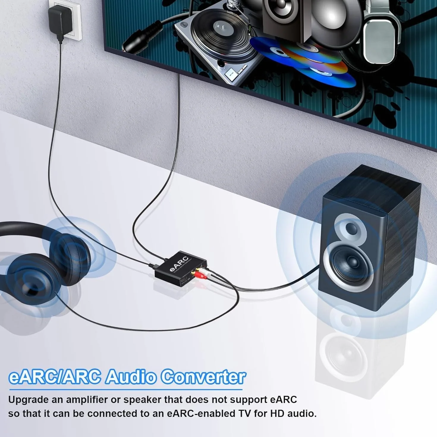 KSRplayer Estrattore audio HDMI eARC ARC 192 Khz convertitore audio digitale analogico R/L adattatore TV 3,5 mm DTS Dolby Atoms AC3 LPCM