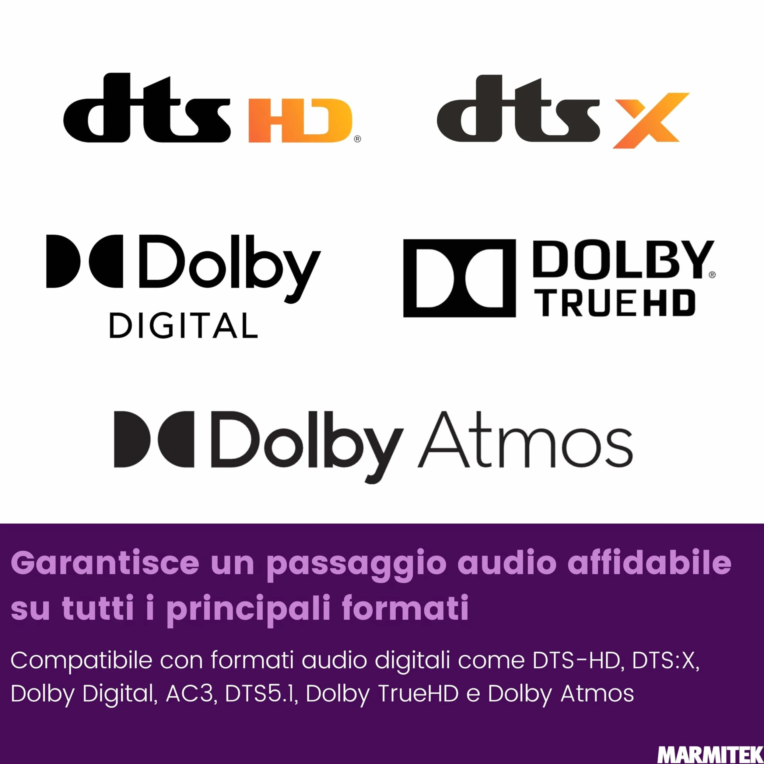 Switch HDMI 8K60 Marmitek Connect 740-4K120 gaming - HDMI 2.1 4 ingressi 1 uscita - 48 Gbit/s VRR ALLM QMS QFT - commutazione automatica - telecomando