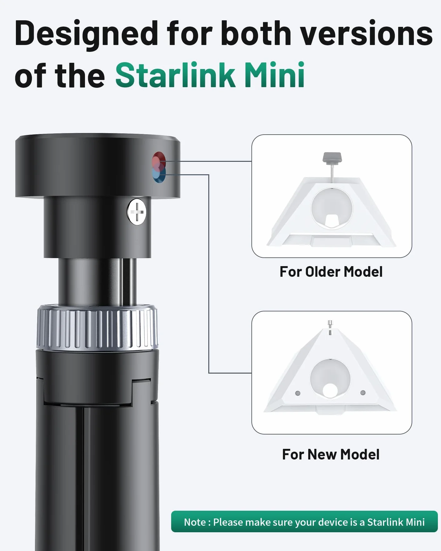 Supporto a Treppiede Portatile per Mini Antenna Satellitare, Compatibile con Starlink Mini, Adattatore in Alluminio Pieghevole per Campeggio e Viaggi