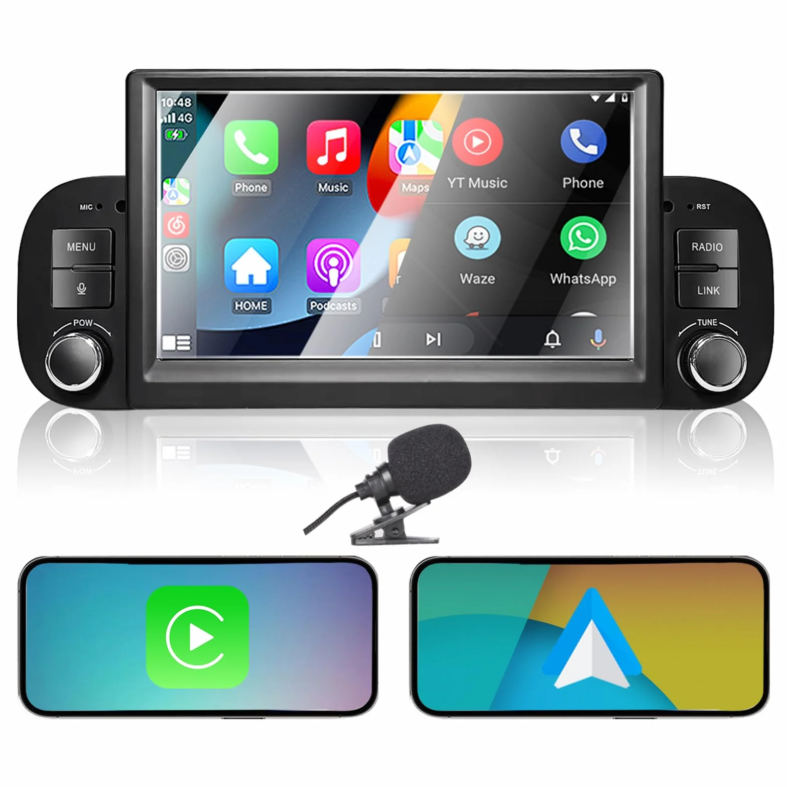 [Alta Potenza] Liulbobu Autoradio per FIAT Panda 2013 2014 2015 2016 2017 2018 2019 2020 con 7" Touchscreen Autoradio Wireless Carplay & Android Auto,Bluetooth Mirror Link/RDS AM/FM/USB/DSP