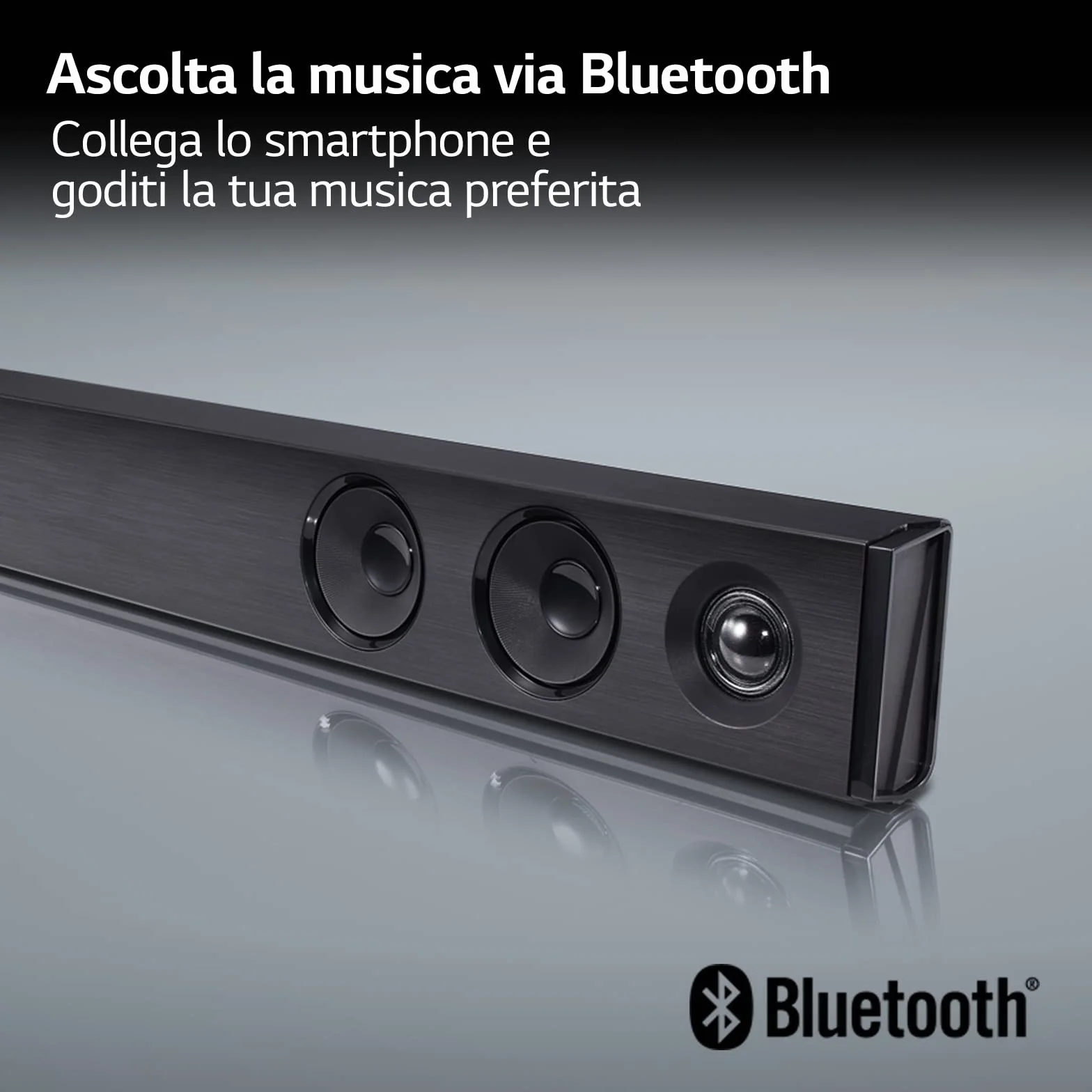 LG SQC2 Soundbar TV 300W, 2.1 Canali con Subwoofer Wireless, Soundbar Dolby Digital, Bluetooth, Ingresso Ottico, Ingresso AUX 3,5mm, USB