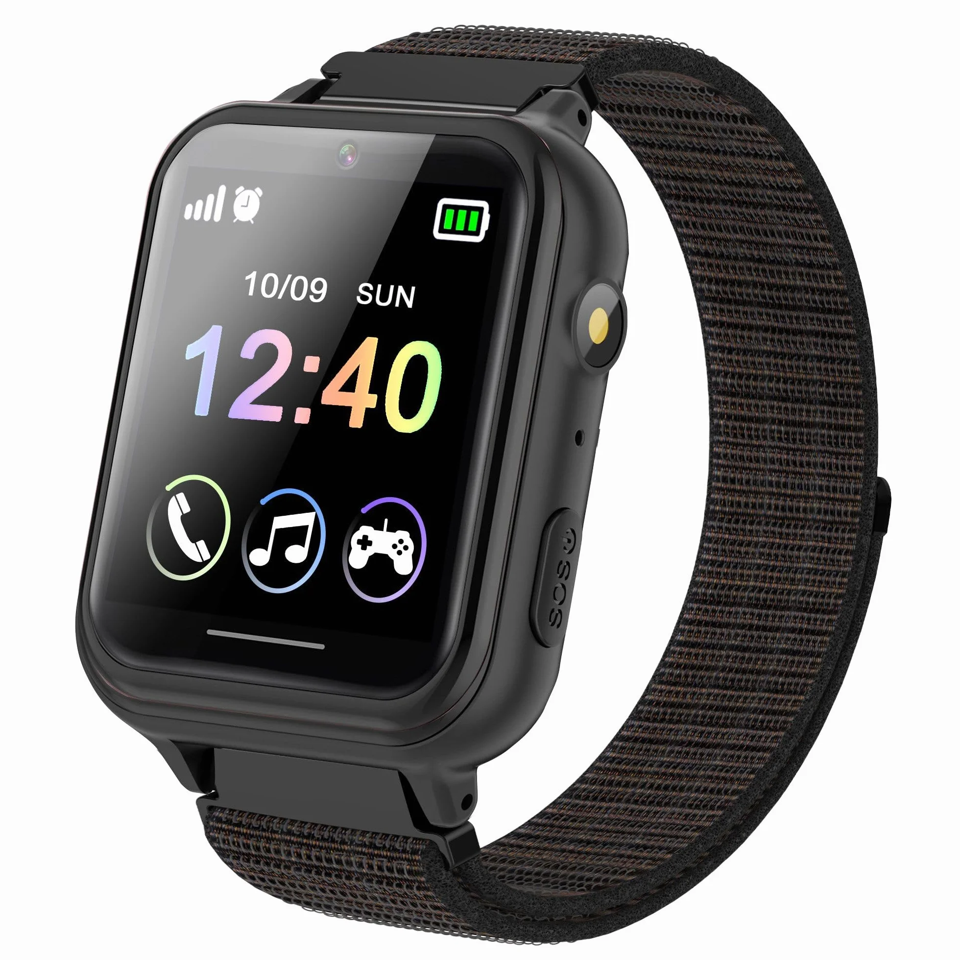 PTHTECHUS Smartwatch per Bambini, Telefono Smartwatch con Lettore Musicale per Ragazzi e Ragazze Giochi SOS Contapassi Touchscreen Fotocamera Orologio per Bambino 4-12 Anni Regalo
