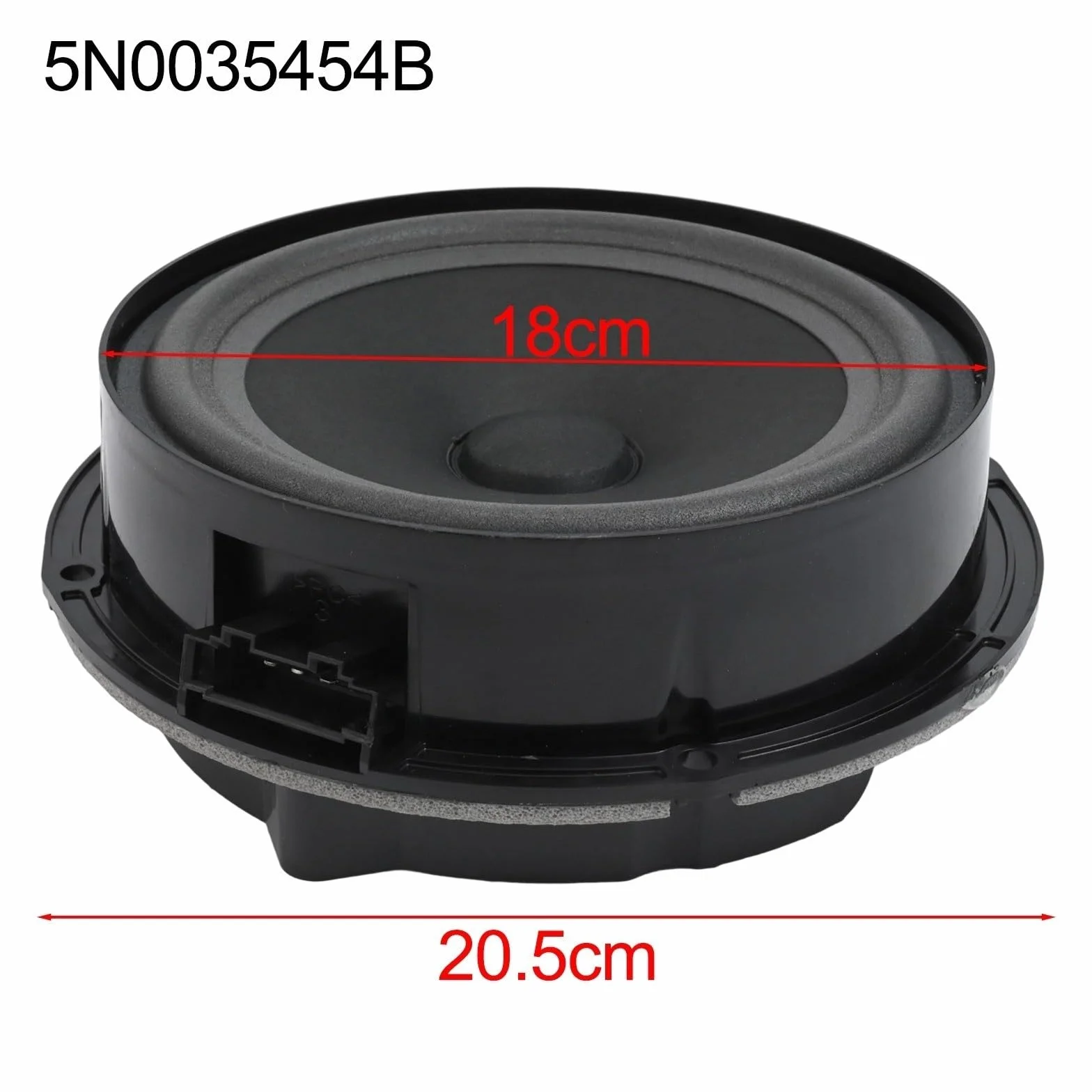 Altoparlante di ricambio per woofer anteriore/posteriore per Tiguan 2009-2019, OEM 5N0035454B e 5N0035453C, set di altoparlanti audio per auto in ABS nero (anteriore)