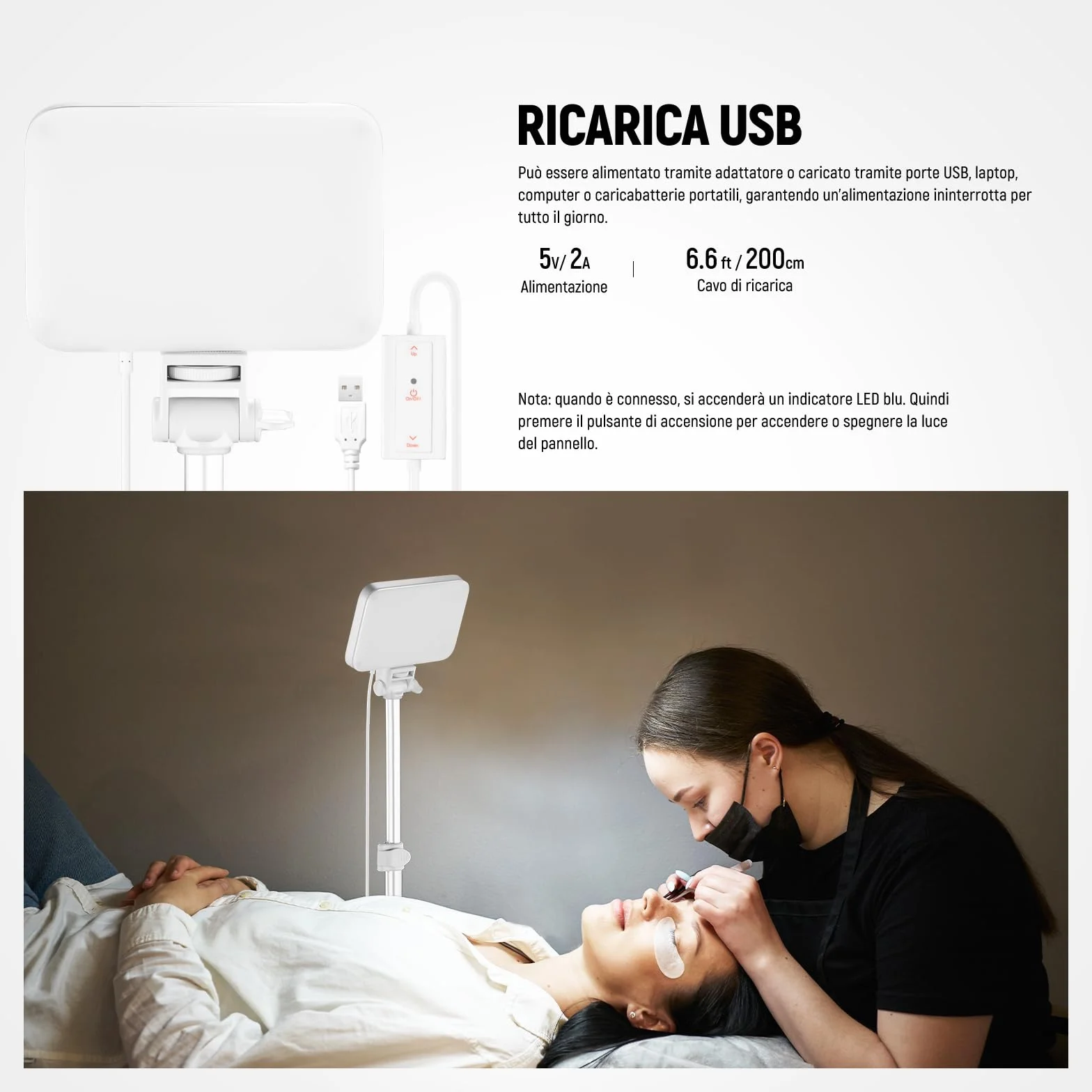 NEEWER BASICS Kit Luce Video a Pannello LED, 2pz Luci Fotografiche da Studio Portatile Dimmerabile Bicolore con Stativo e Filtro, 3200K-5600K CRI 95 750lux per Foto Video Streaming Live, Bianco, BP66