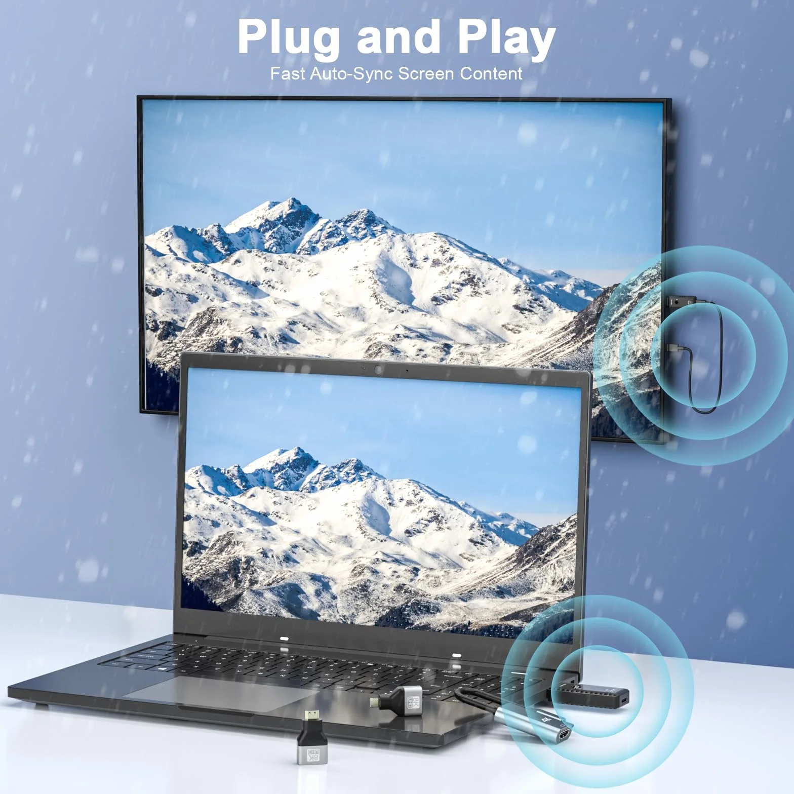 PWAYTEK Trasmettitore e ricevitore HDMI wireless con decodifica 4K, uscita 1080P, portata 164FT, doppia banda 2,4G/5G, per PC/laptop/TV/proiettore, Plug & Play, senza app (nero)