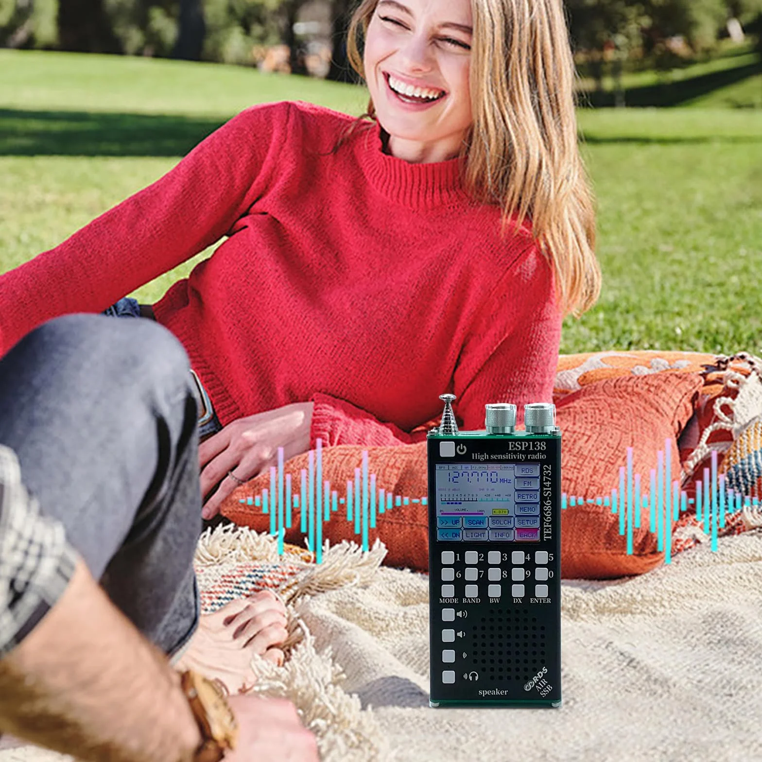 Ricevitore radio portatile TEF6686 BT RDS nero