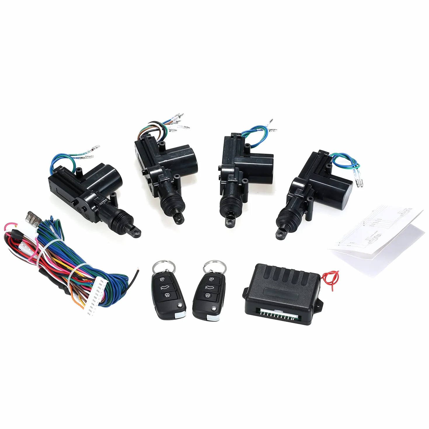 Shkalacar Chiusura Centralizzata Auto 12V Kit Telecomando Universale Sistema Allarme Senza Chiave 2 Telecomandi