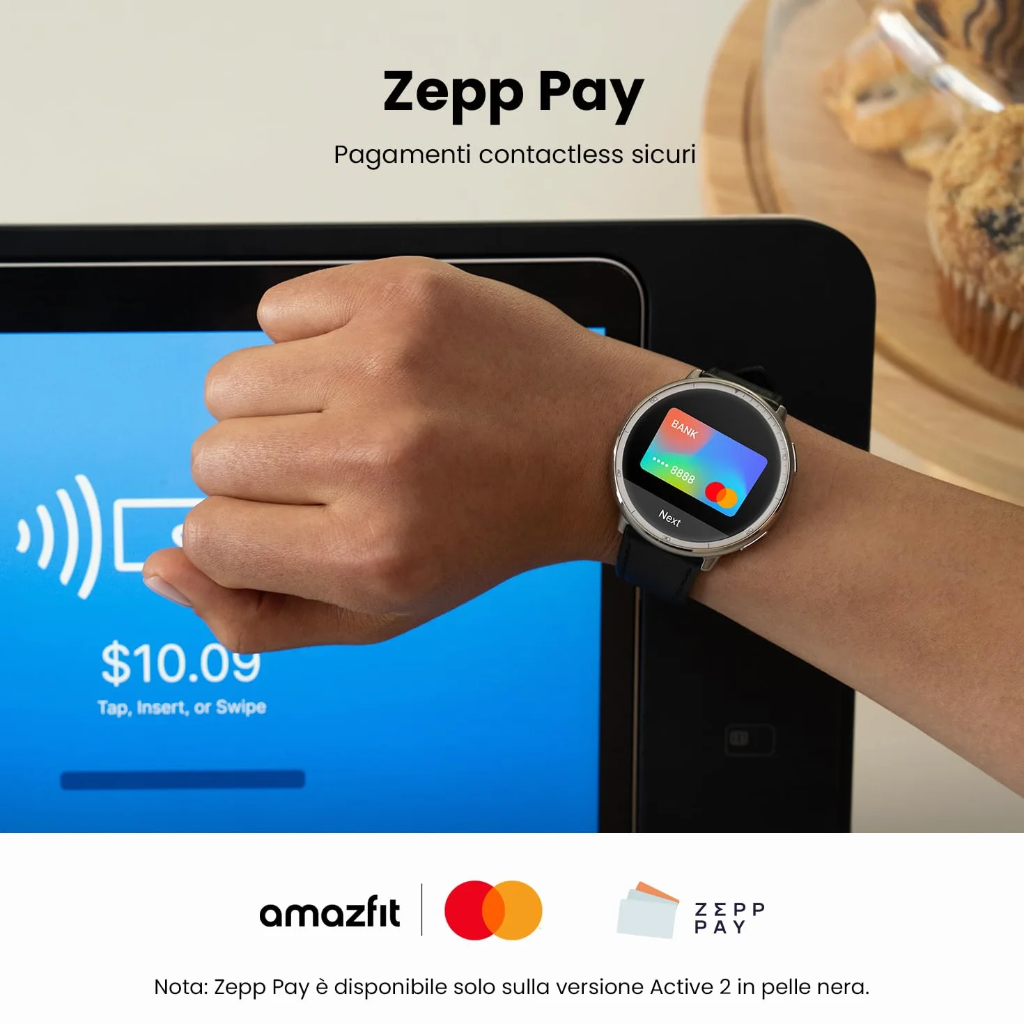 Amazfit Active 2 Smart Watch 44mm, Pagamento NFC, AI, Controllo Vocale, GPS e Mappe Gratuite, Batteria da 10 Giorni, 160+ Modalità Sportive, Resistente all'Acqua 5 ATM per Android e iPhone