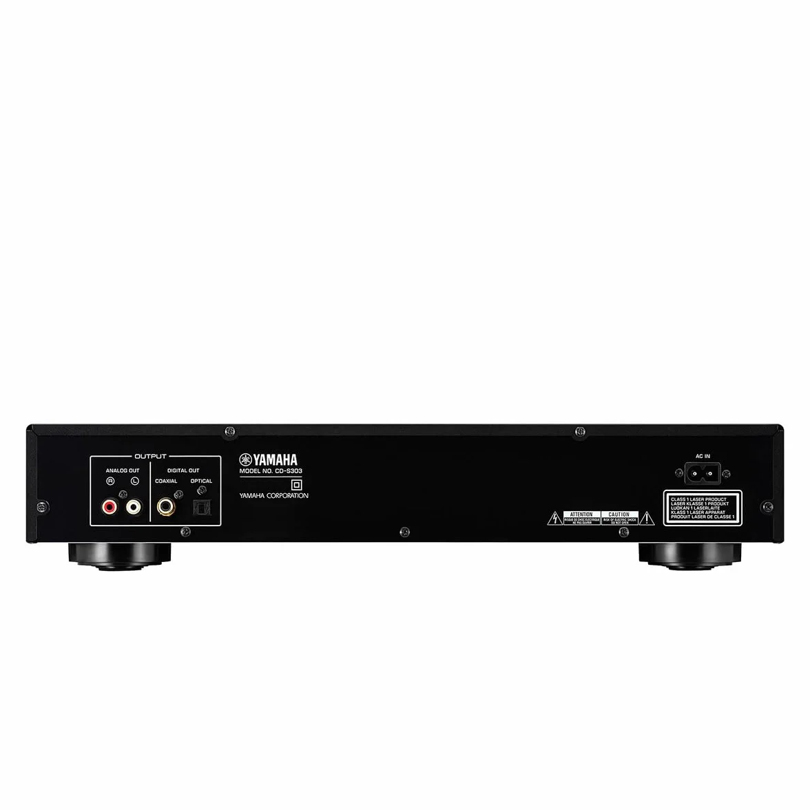 YAMAHA CD-S303BL CD Player Nero con Telecomando, USB, MP3/WMA/LPCM/FLAC, Compatibile con Altoparlante e Cuffie