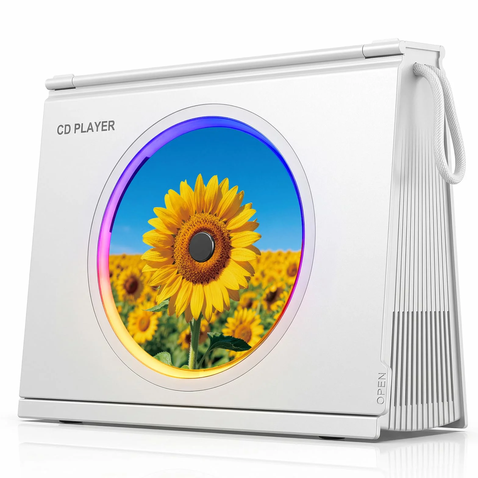 Gueray Lettore CD Portatile Bluetooth 5.3 Altoparlante HiFi Batteria Ricaricabile 4000mAh Design Libreria